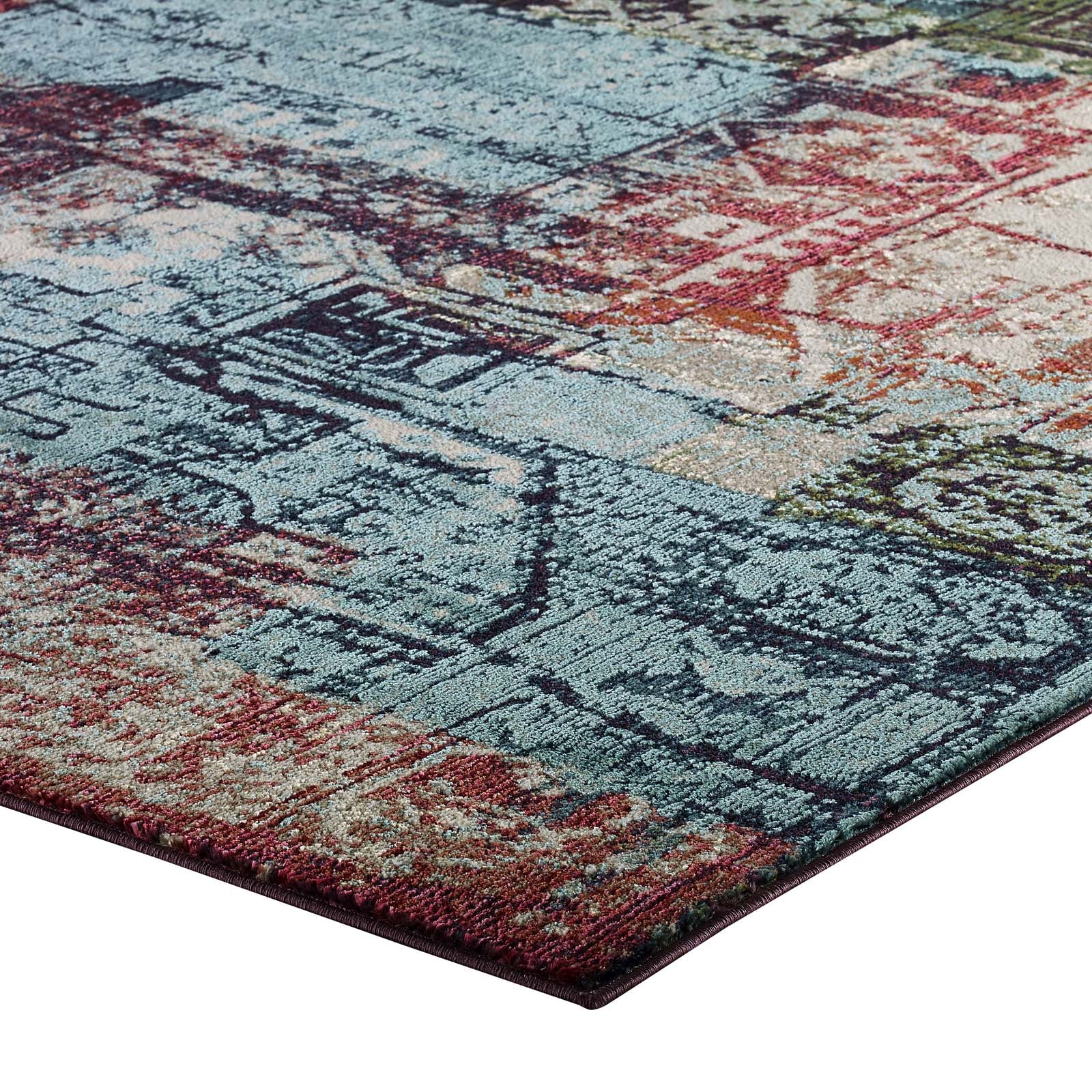 Modway Indoor Rugs - Tribute Elowen Contemporary Modern Vintage Mosaic 5x8 Area Rug Multicolored