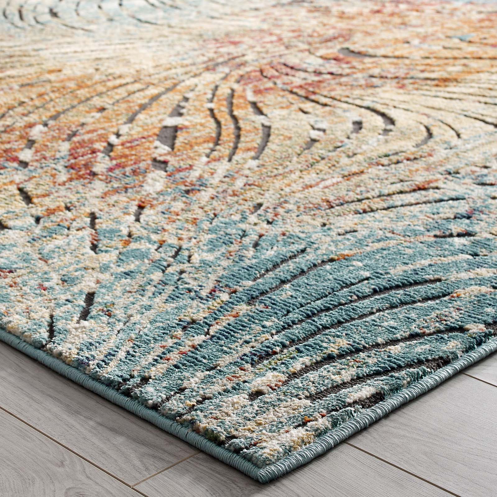 Modway Indoor Rugs - Tribute Ember Contemporary Modern Vintage Mosaic 8x10 Area Rug Multicolored