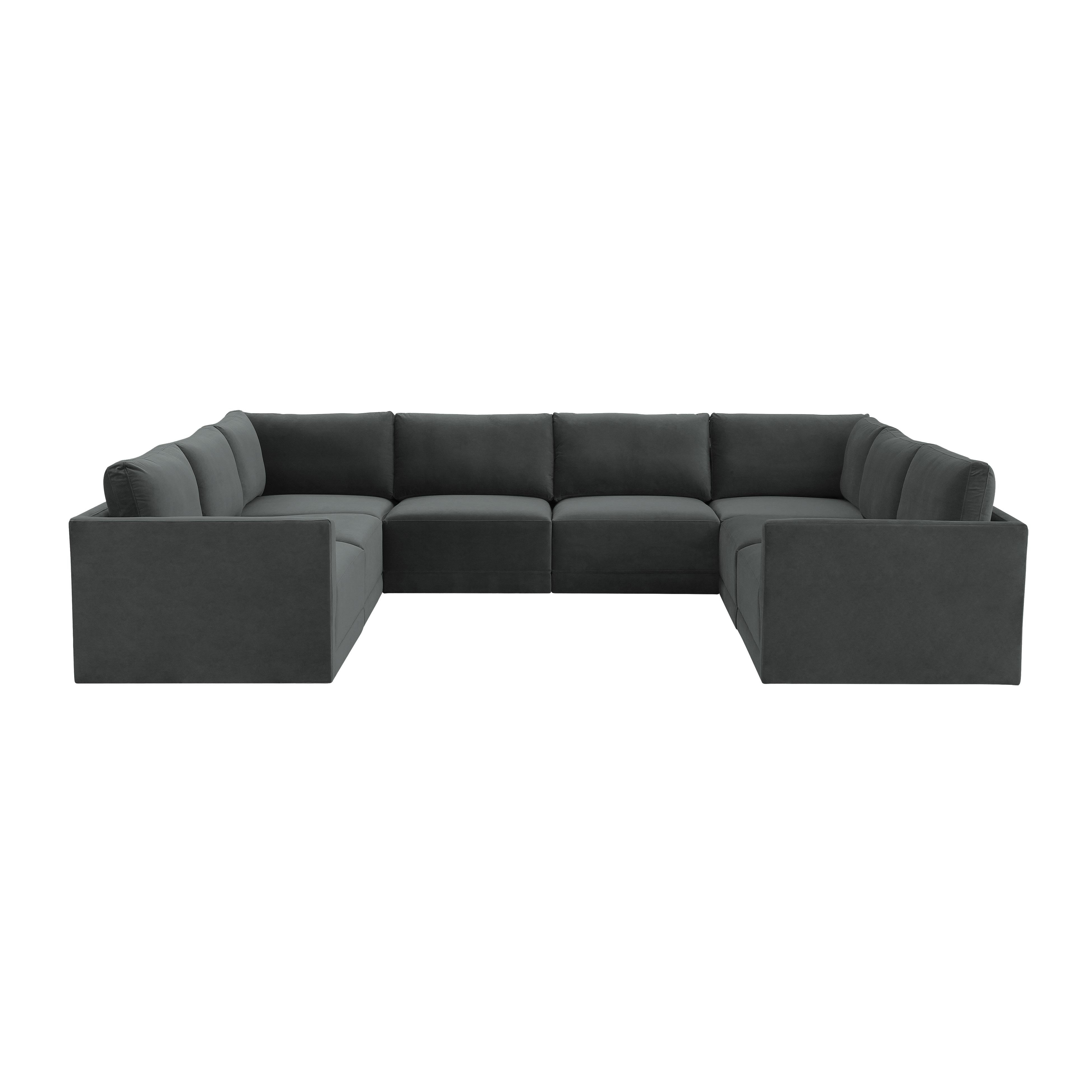 Tov Furniture Sectionals - Willow Charcoal Modular Large U Sectional