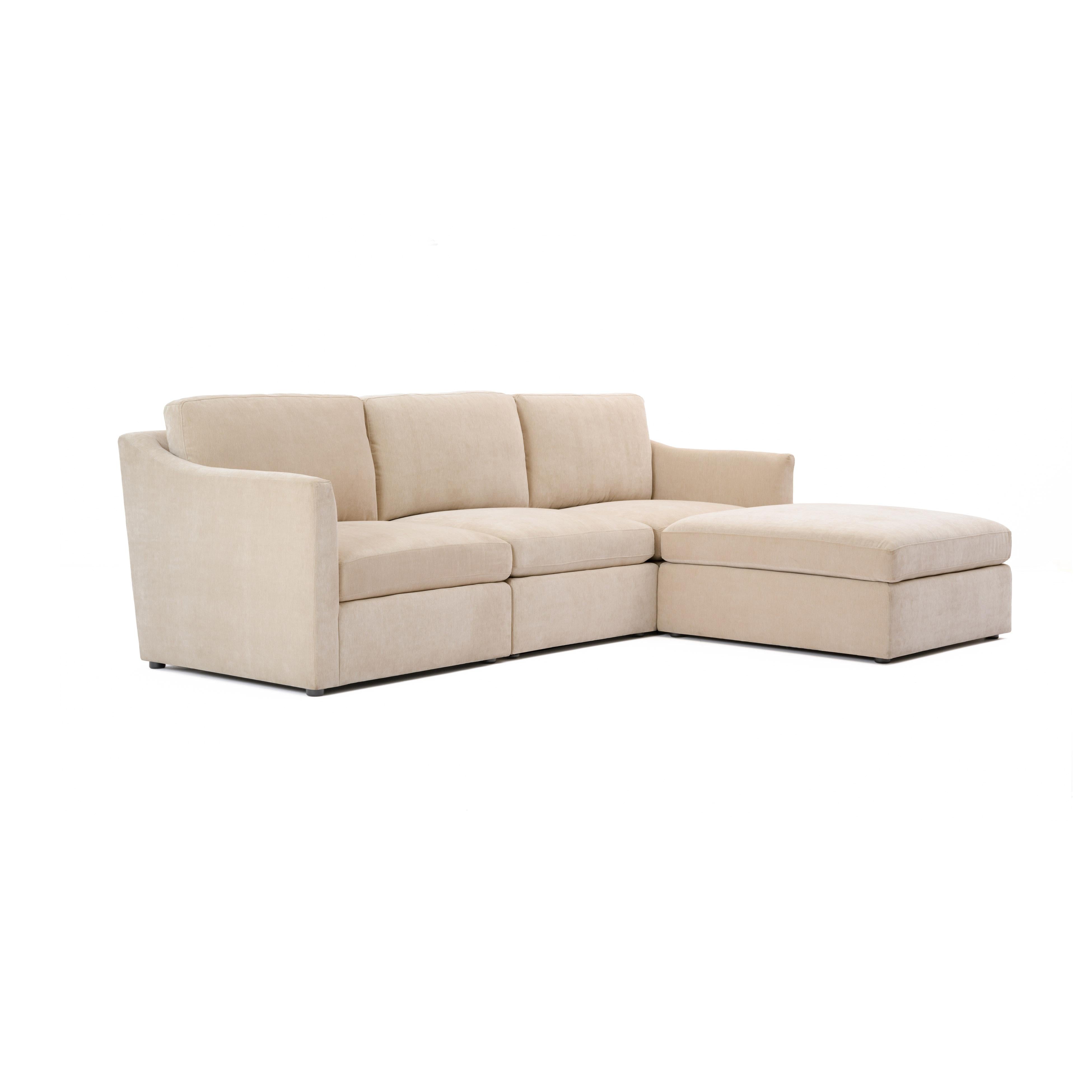 Tov Furniture Sectionals - Aiden Beige Modular Small Chaise Sectional
