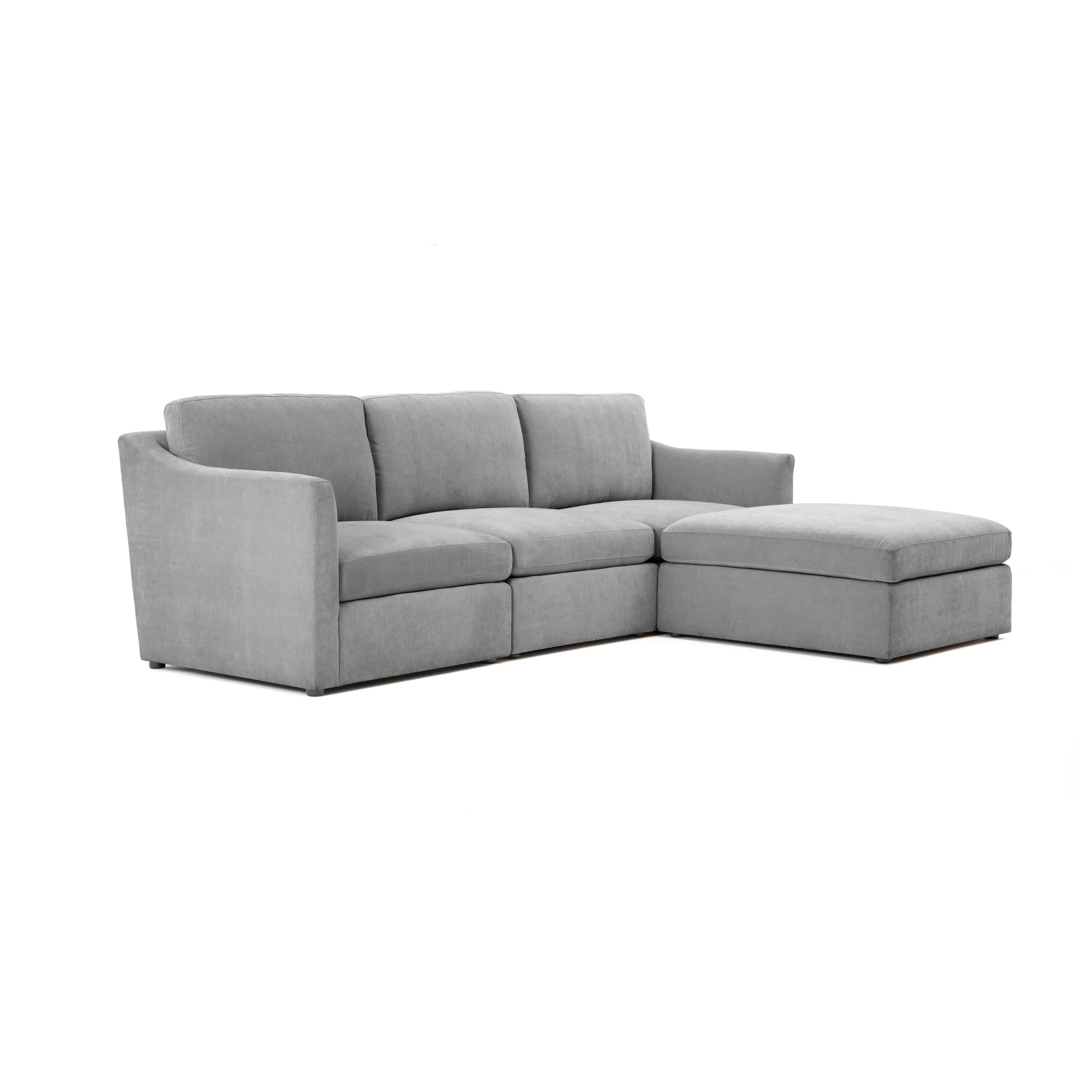 Tov Furniture Sectionals - Aiden Gray Modular Small Chaise Sectional