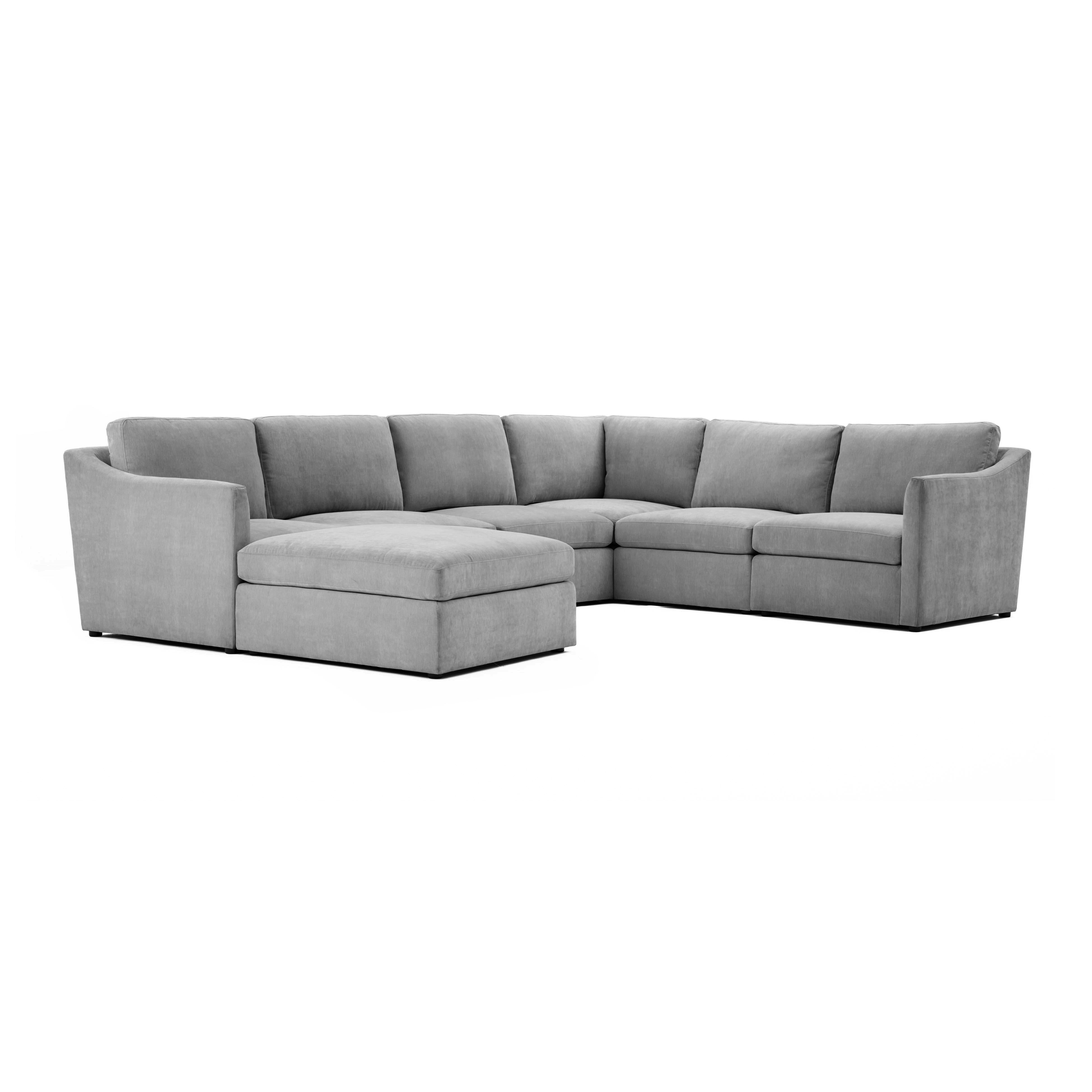 Tov Furniture Sectionals - Aiden Gray Modular Large Chaise Sectional