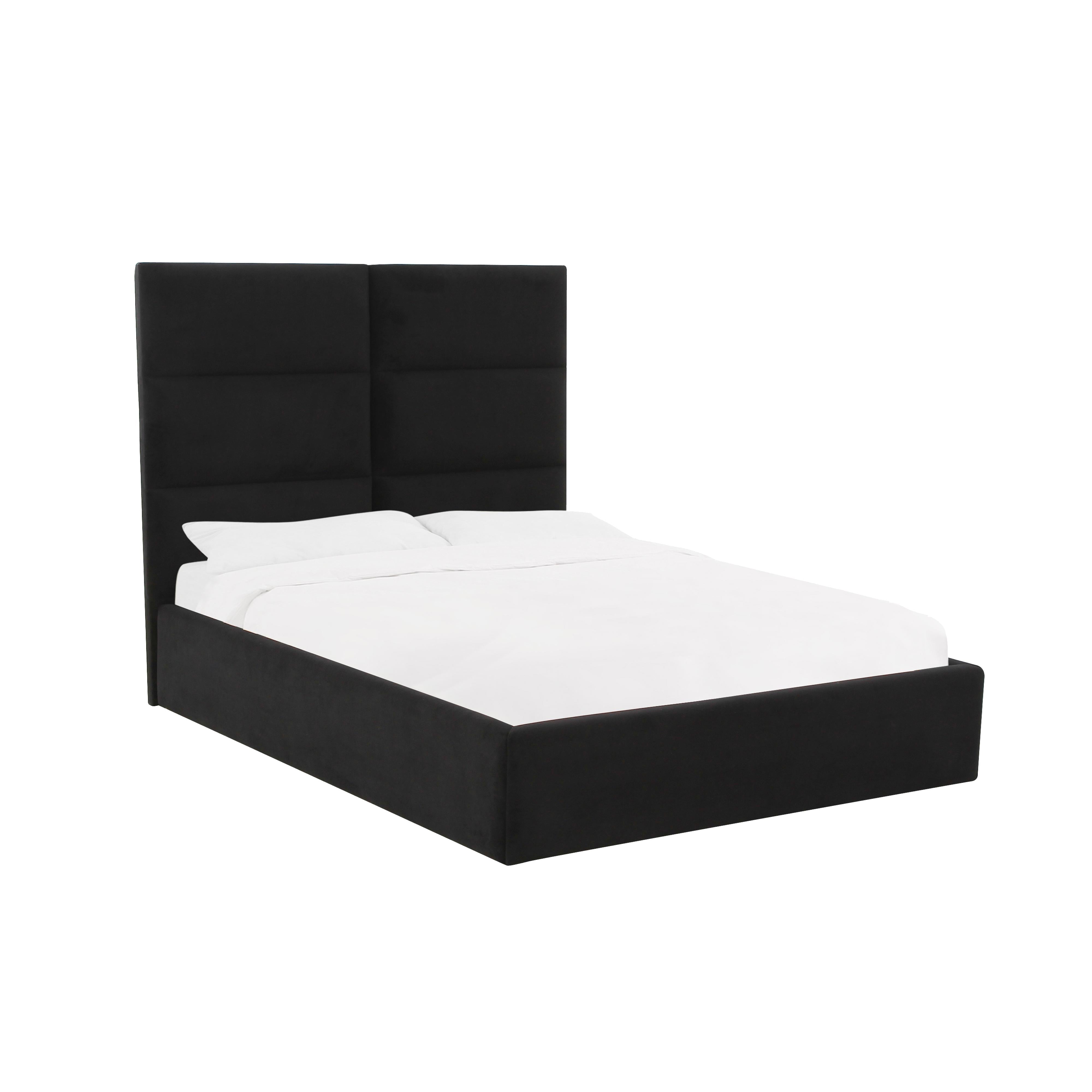 Tov Furniture Beds - Eliana Black Velvet King Bed
