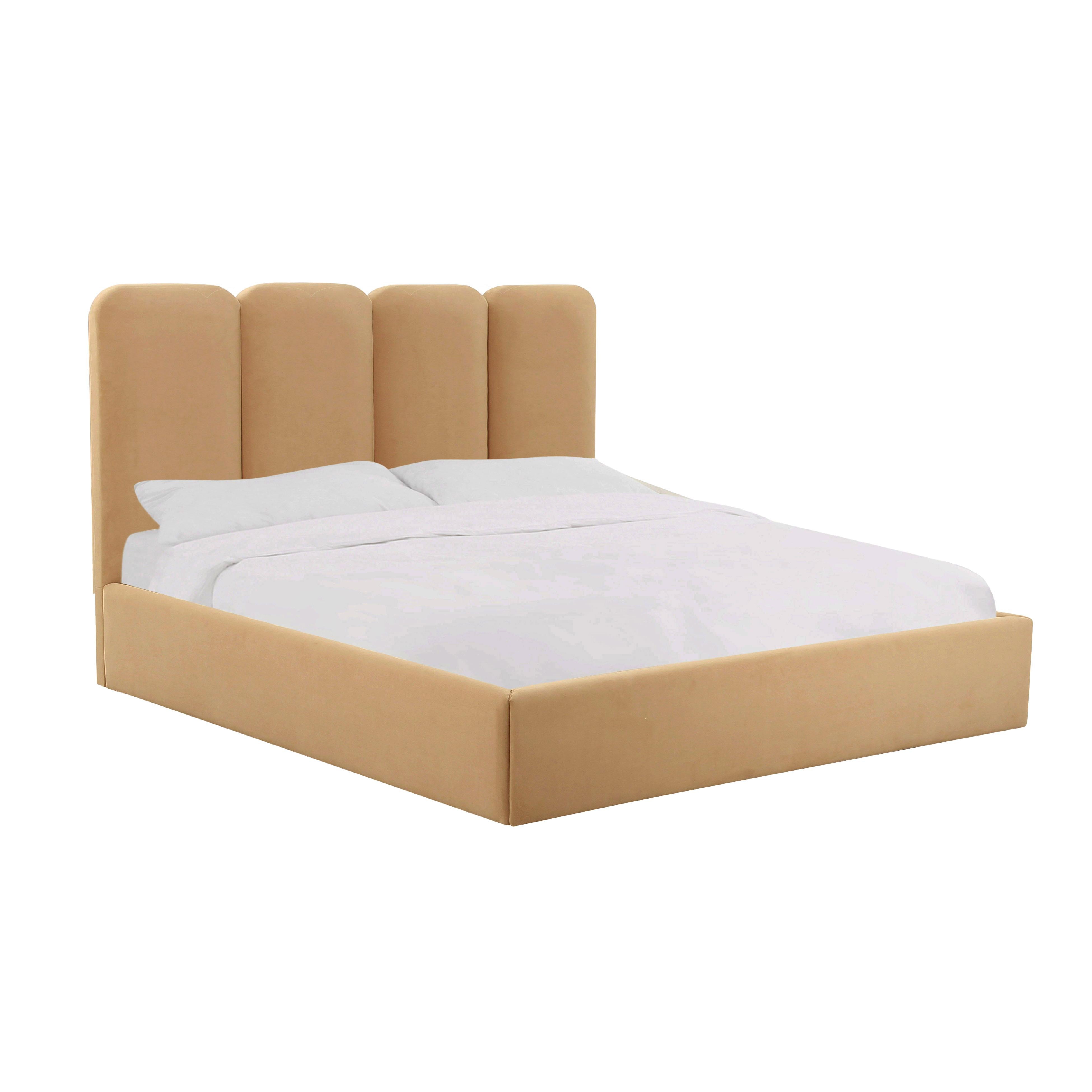 Tov Furniture Beds - Palani Honey Velvet Queen Bed