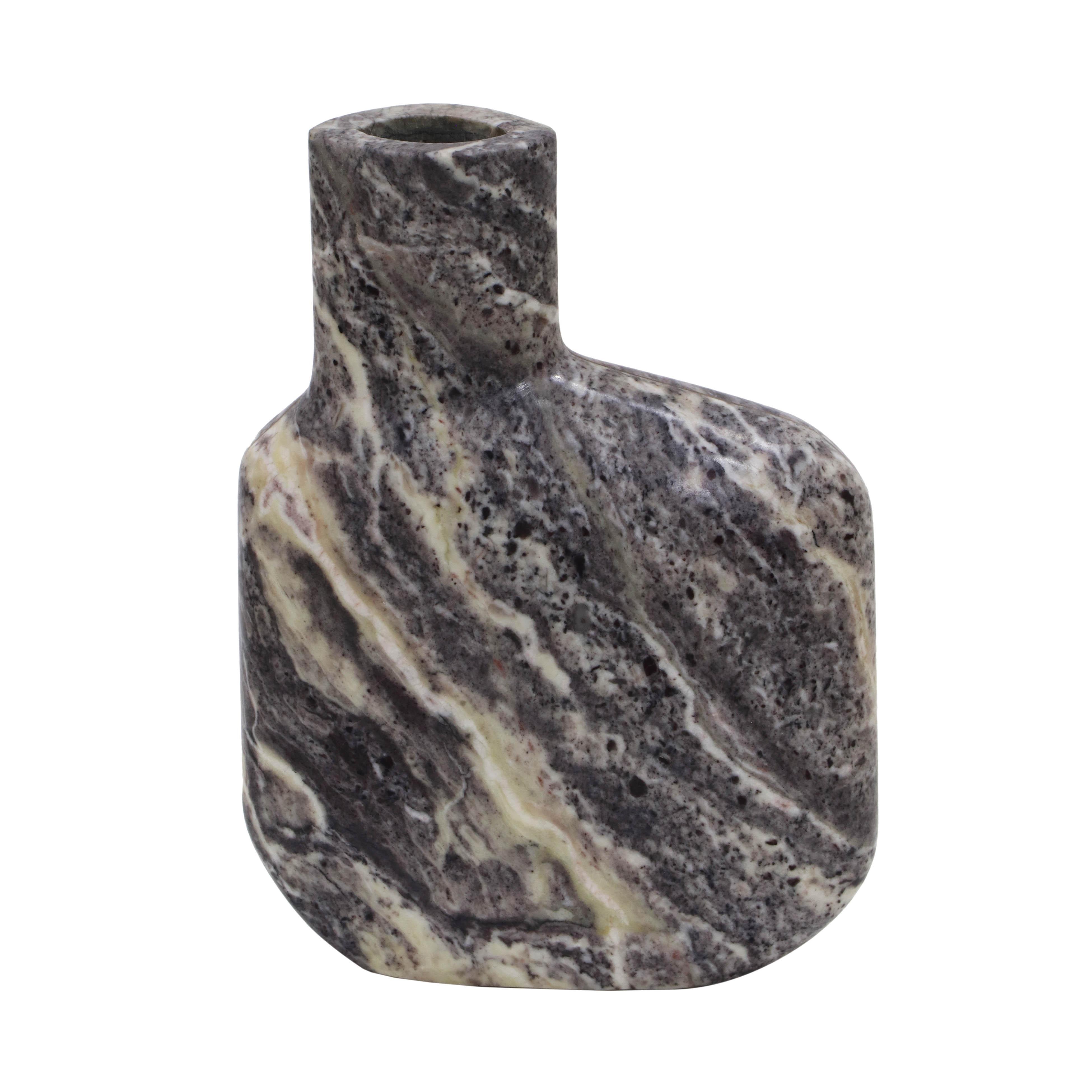 Tov Furniture Vases - Pika Grey Marble Vase - Large