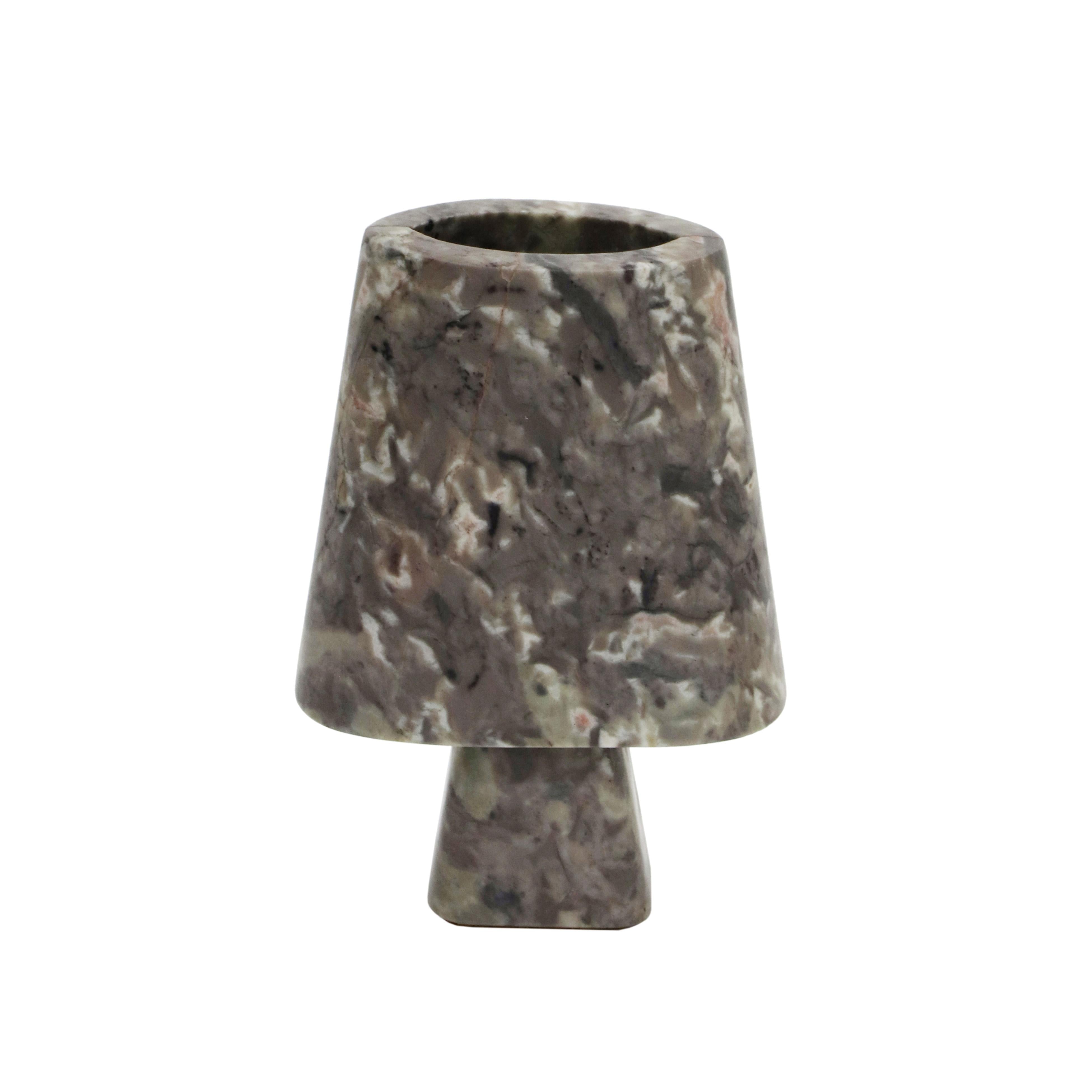 Tov Furniture Vases - Samma Grey Marble Vase - Medium