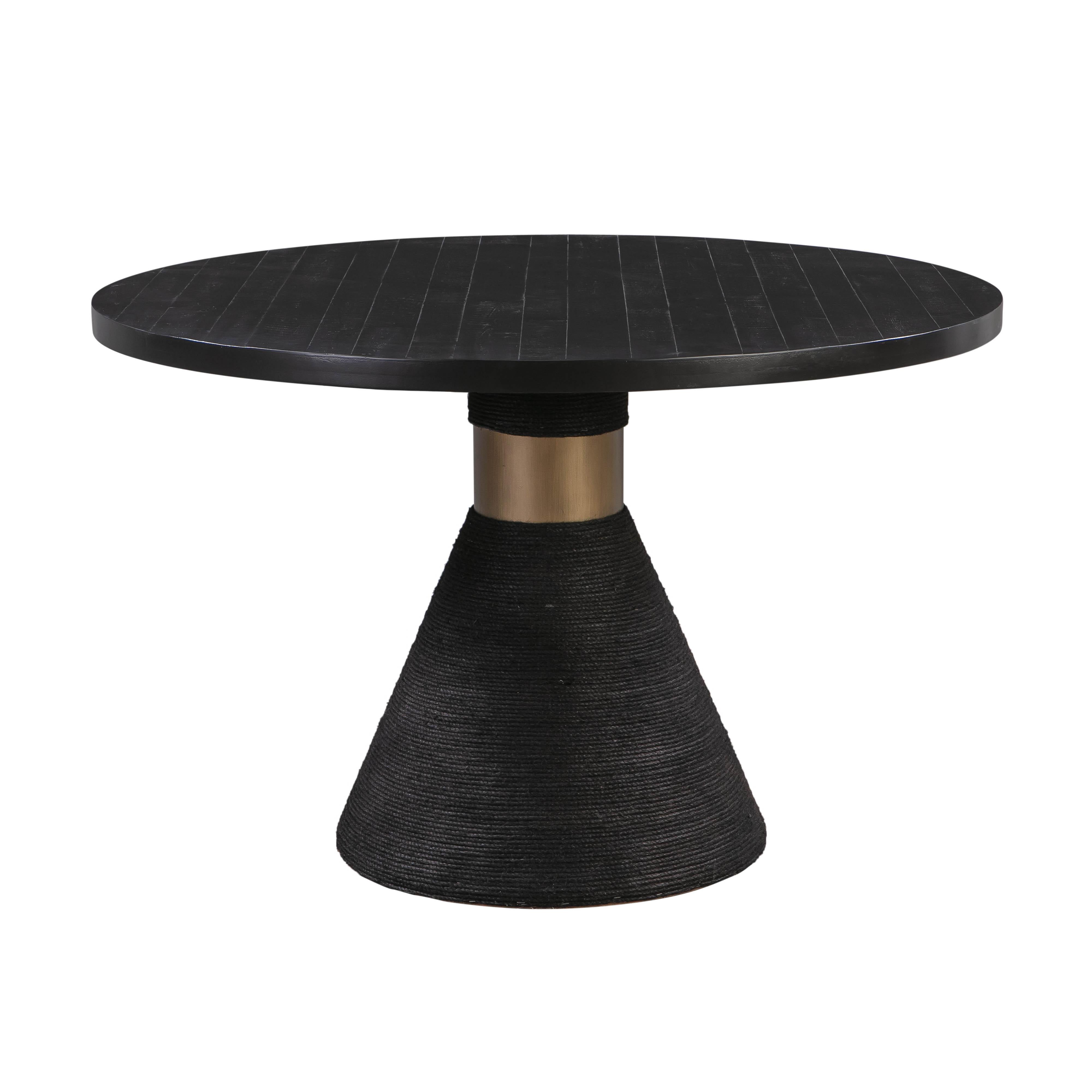 Tov Furniture Dining Tables - Rishi Black Rope Round Table