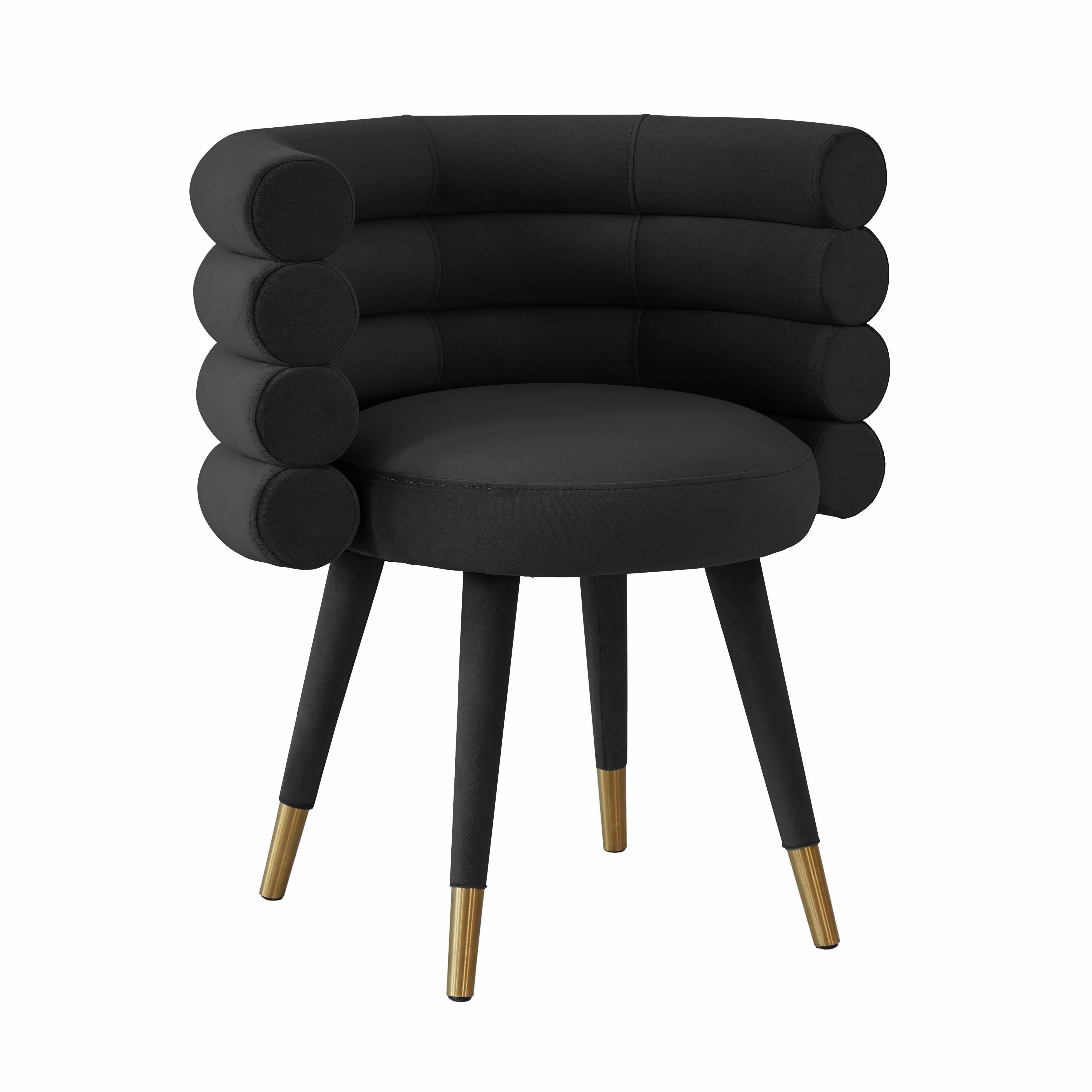 Tov Furniture Dining Chairs - Betty Black Velvet Dining Chair