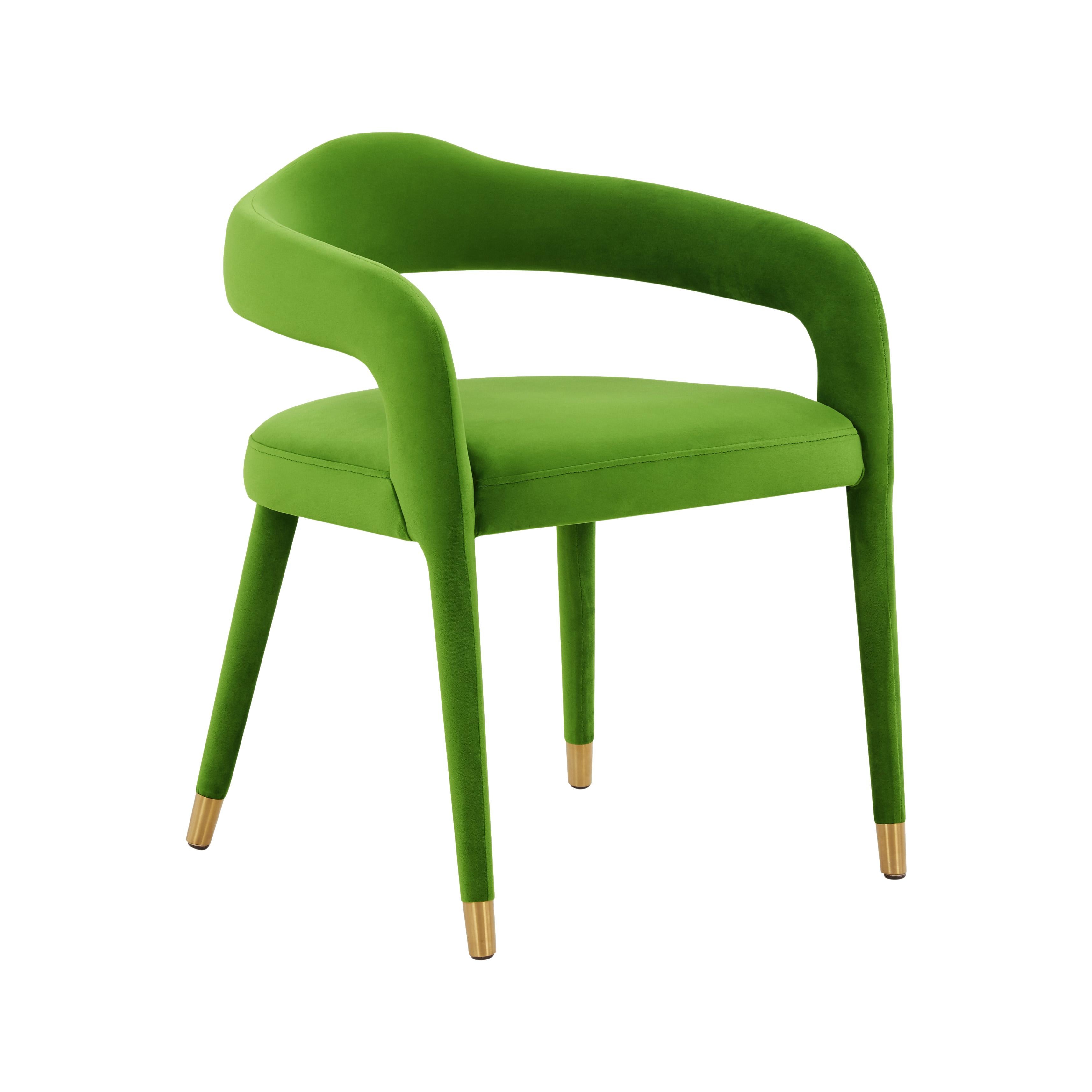 Tov Furniture Dining Chairs - Lucia Green Velvet Dining Chair