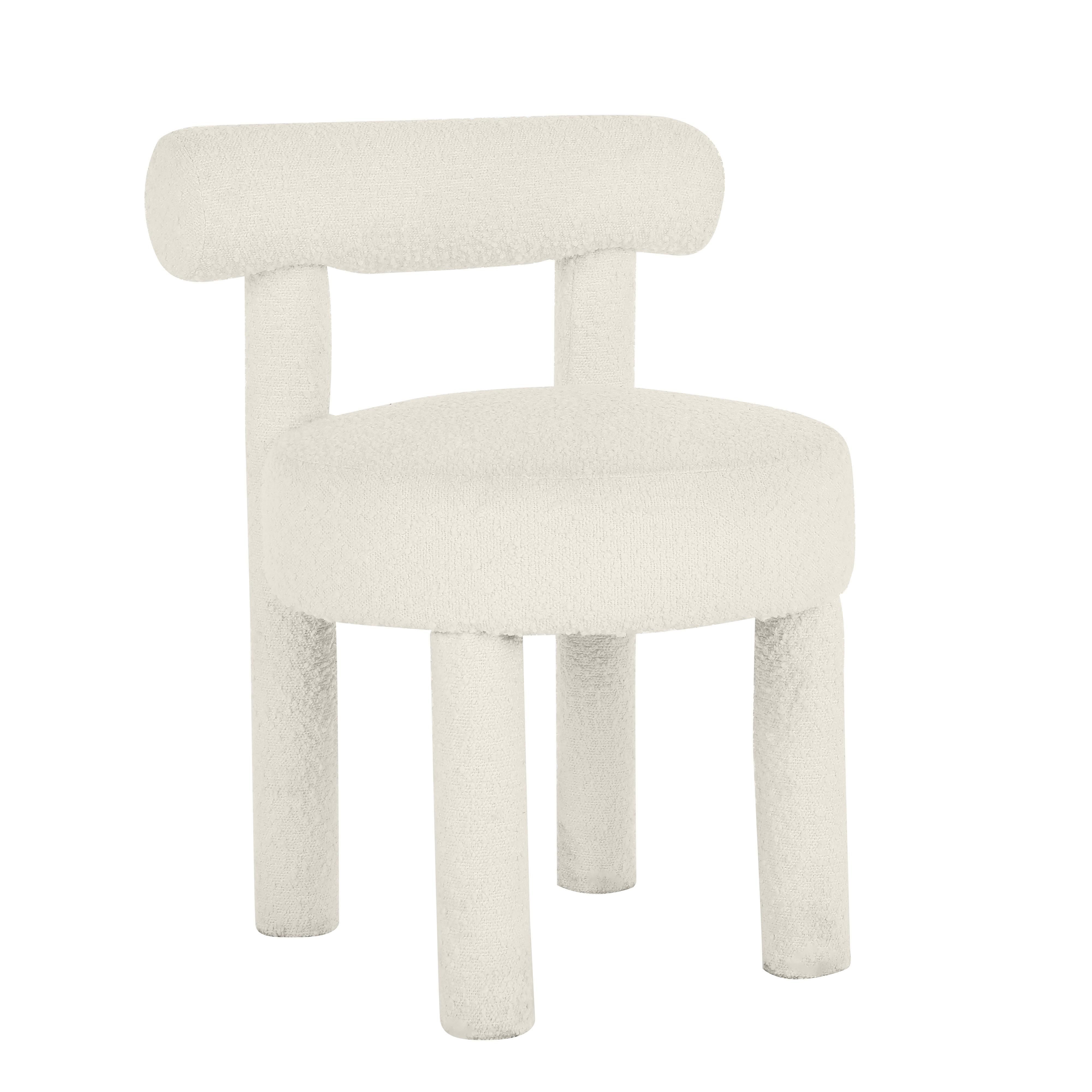 Tov Furniture Dining Chairs - Carmel Cream Boucle Dining Chair