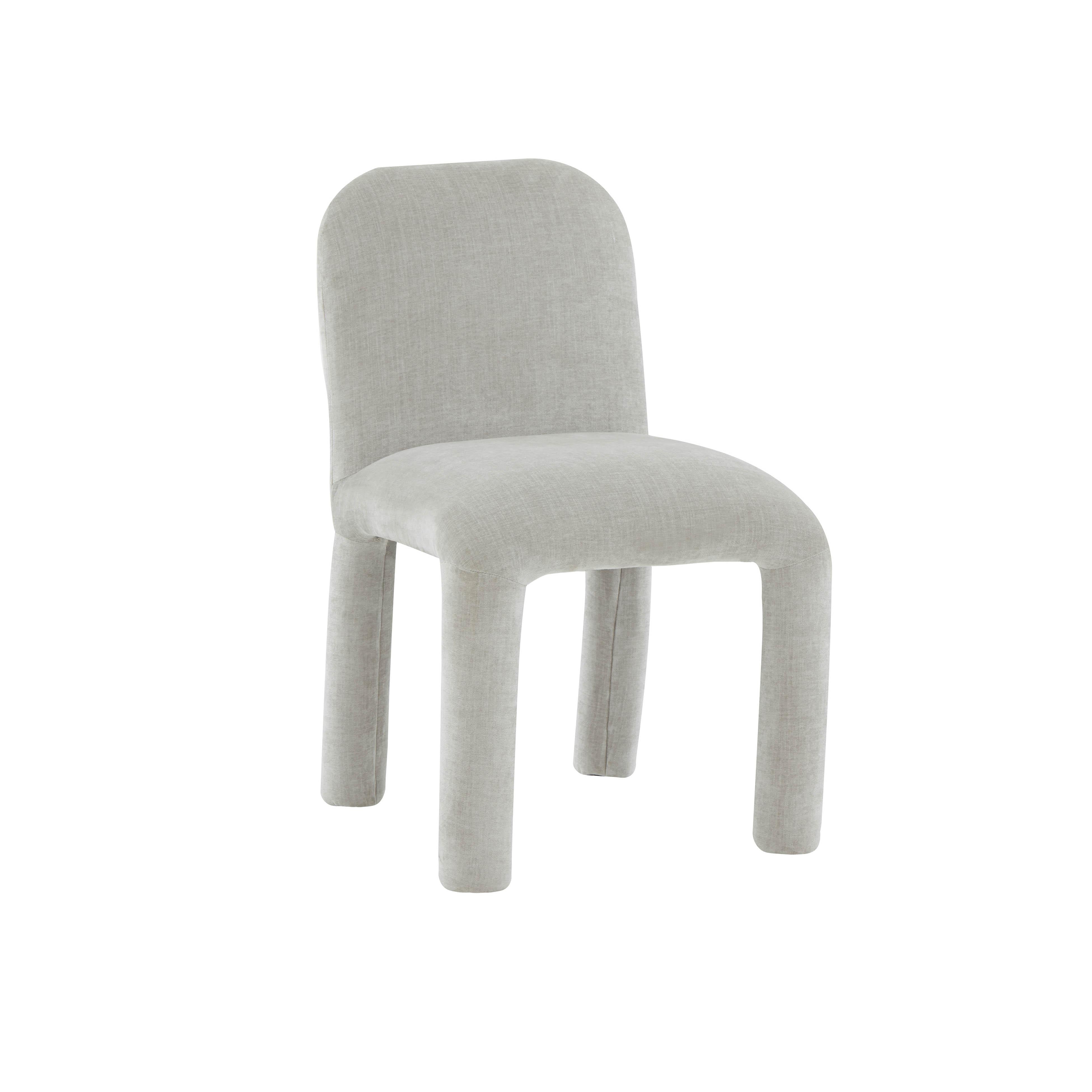 Tov Furniture Dining Chairs - Georgia Light Grey Chenille Dining Chair