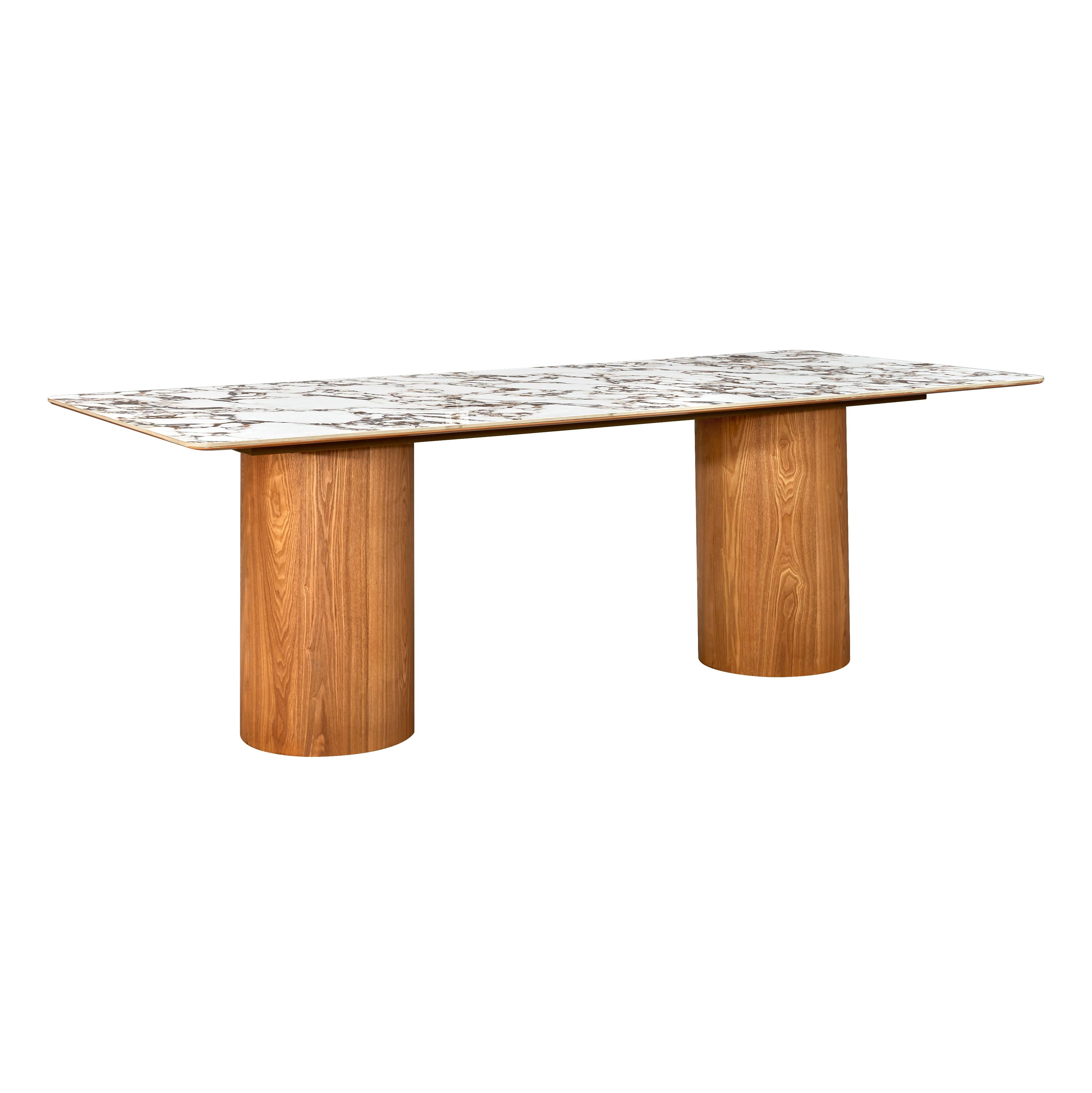 Tov Furniture Dining Tables - Tamara Marble Ceramic Rectangular Dining Table