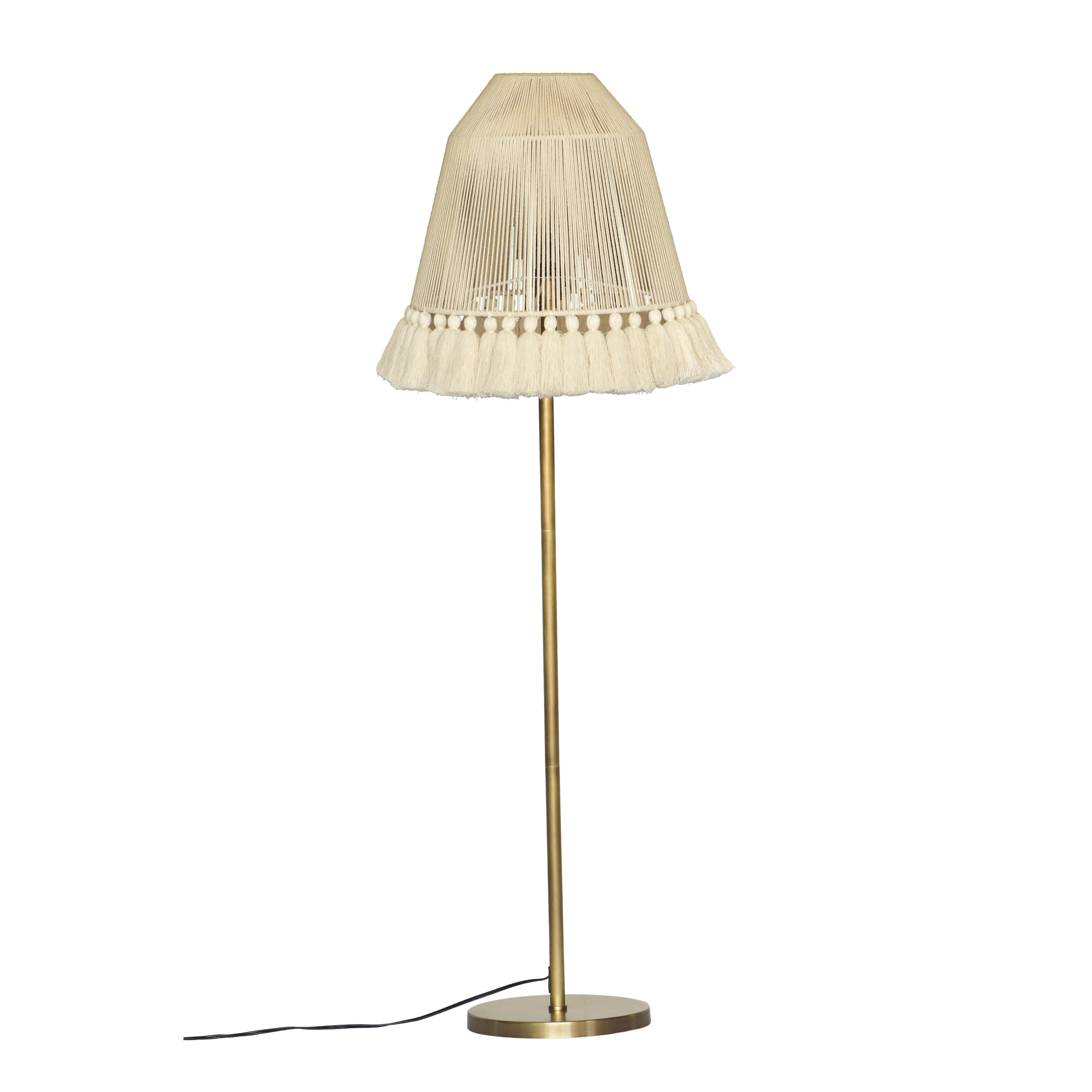 Tov Furniture Floor Lamps - June White Tall Floor Lamp