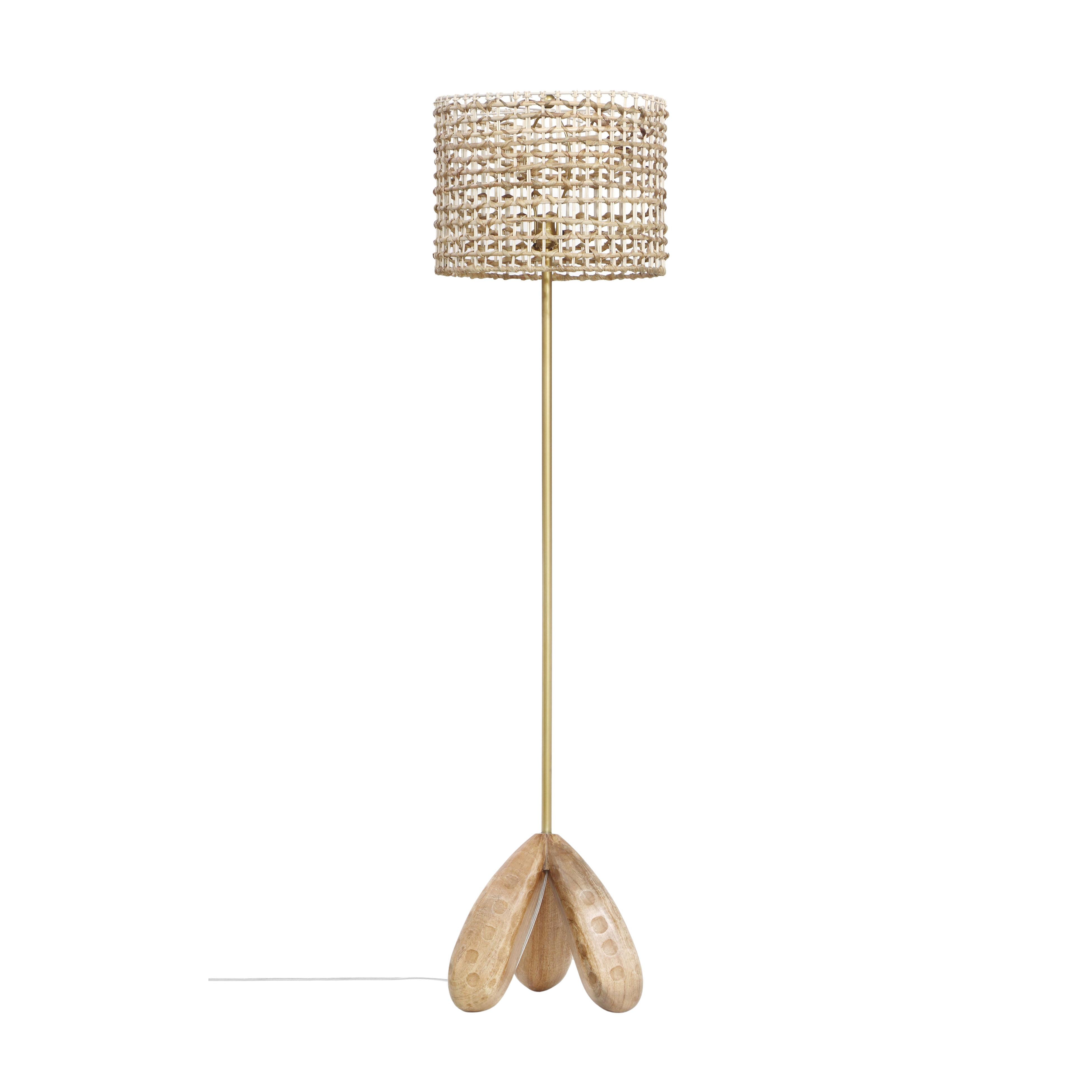 Tov Furniture Floor Lamps - Alondra Wooden Floor Lamp