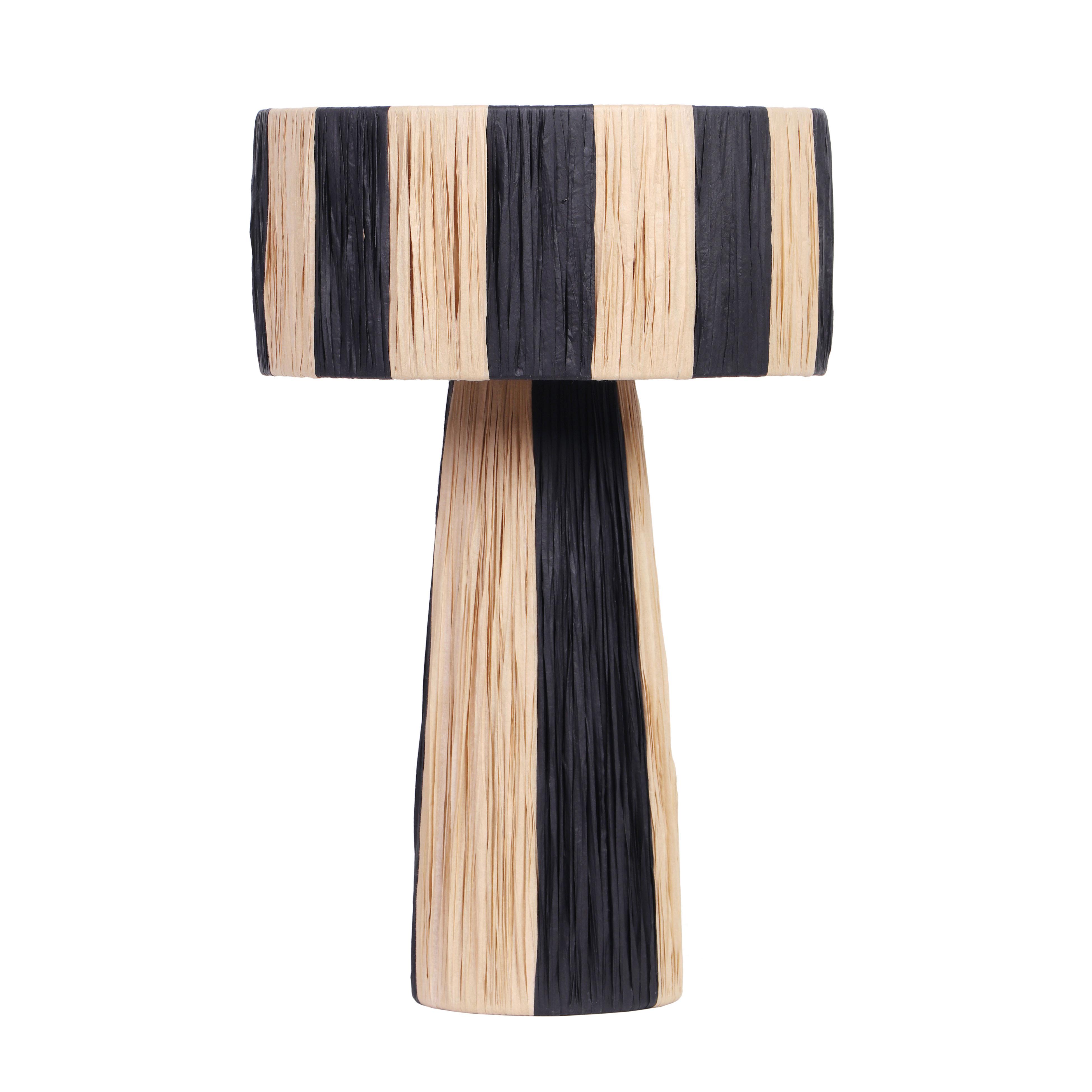 Tov Furniture Table Lamps - Shelby Raffia Two-Tone Table Lamp