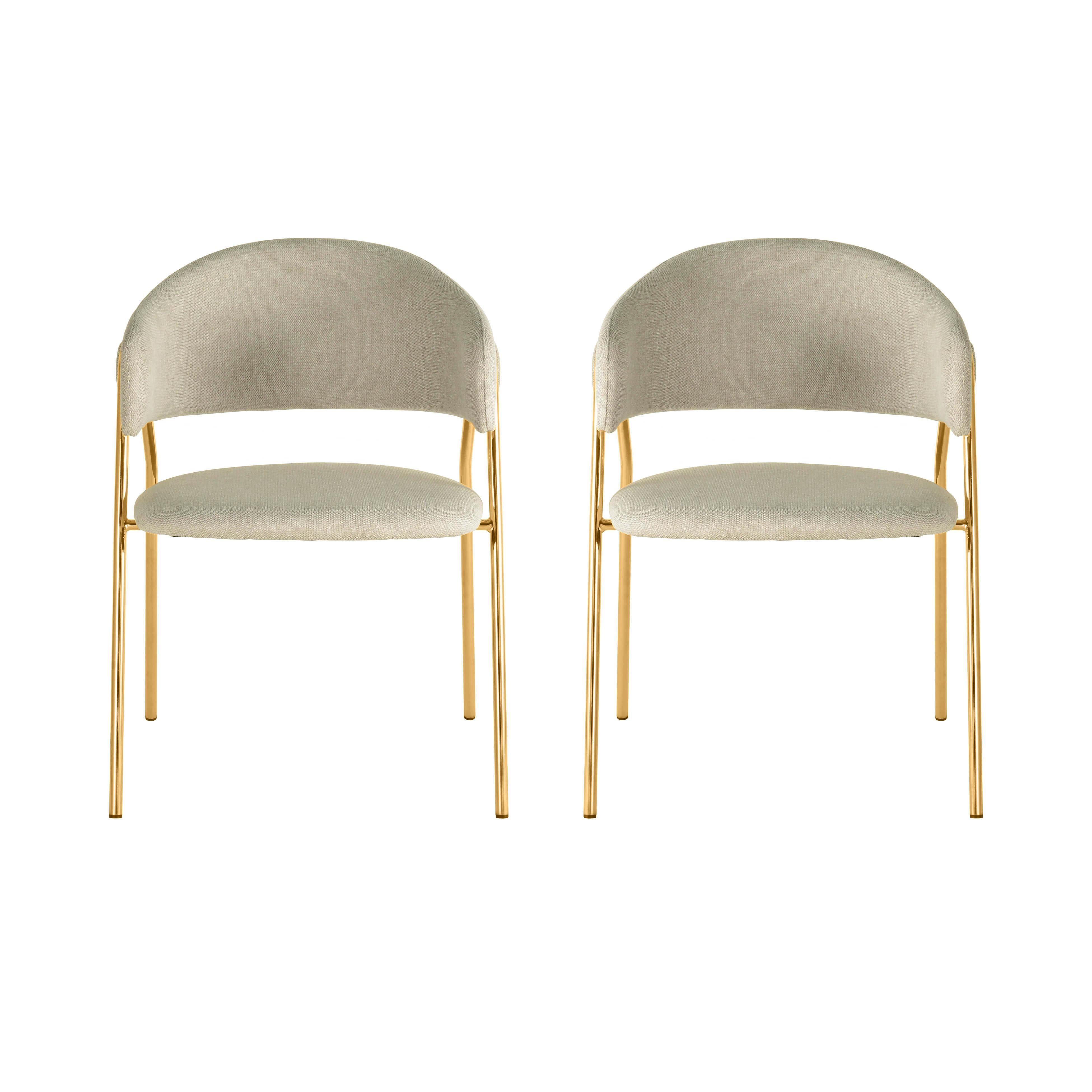 Tov Furniture Dining Chairs - Lara Cream Dining Chair - Set of 2