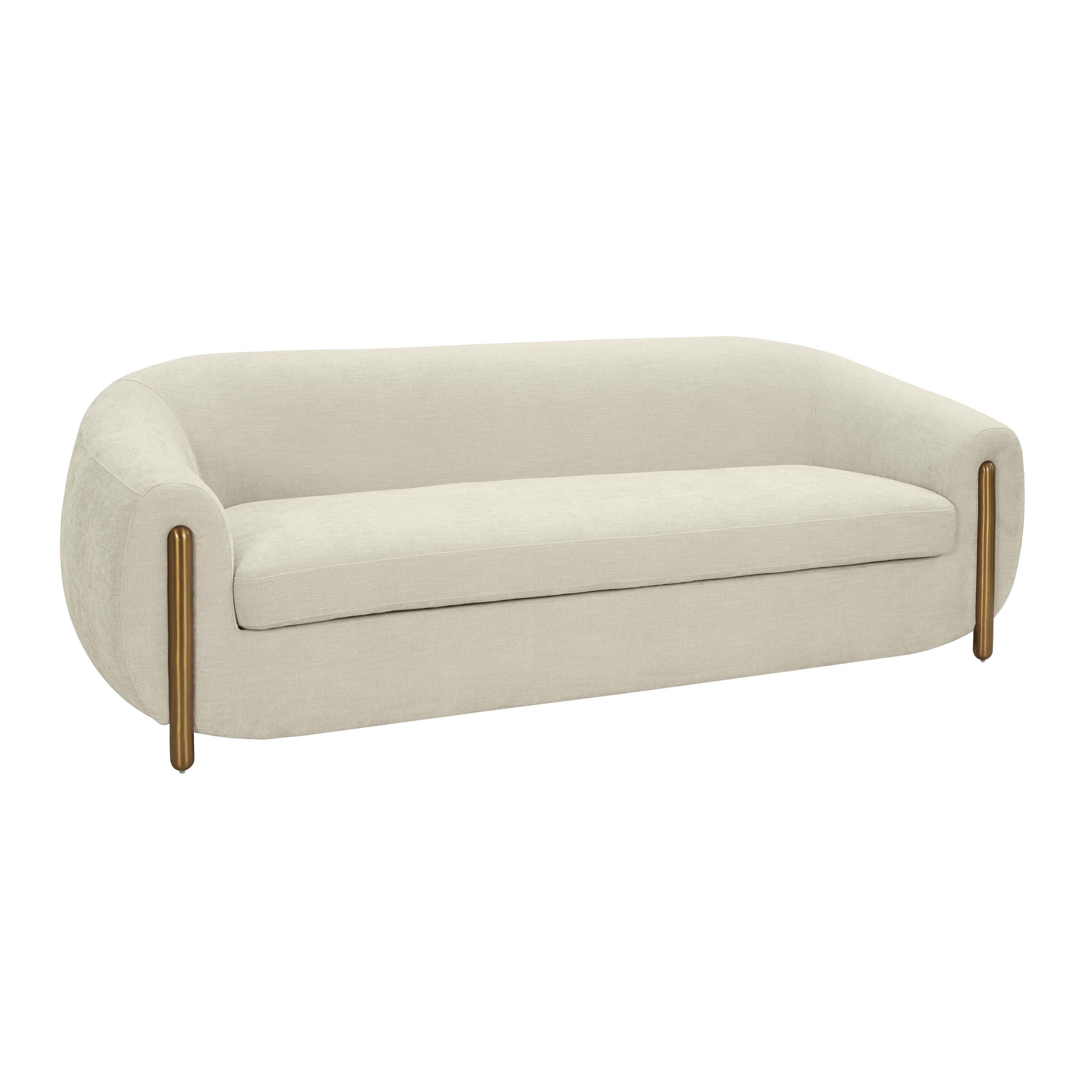 Tov Furniture Sofas - Lina Cream Chenille Textured Sofa
