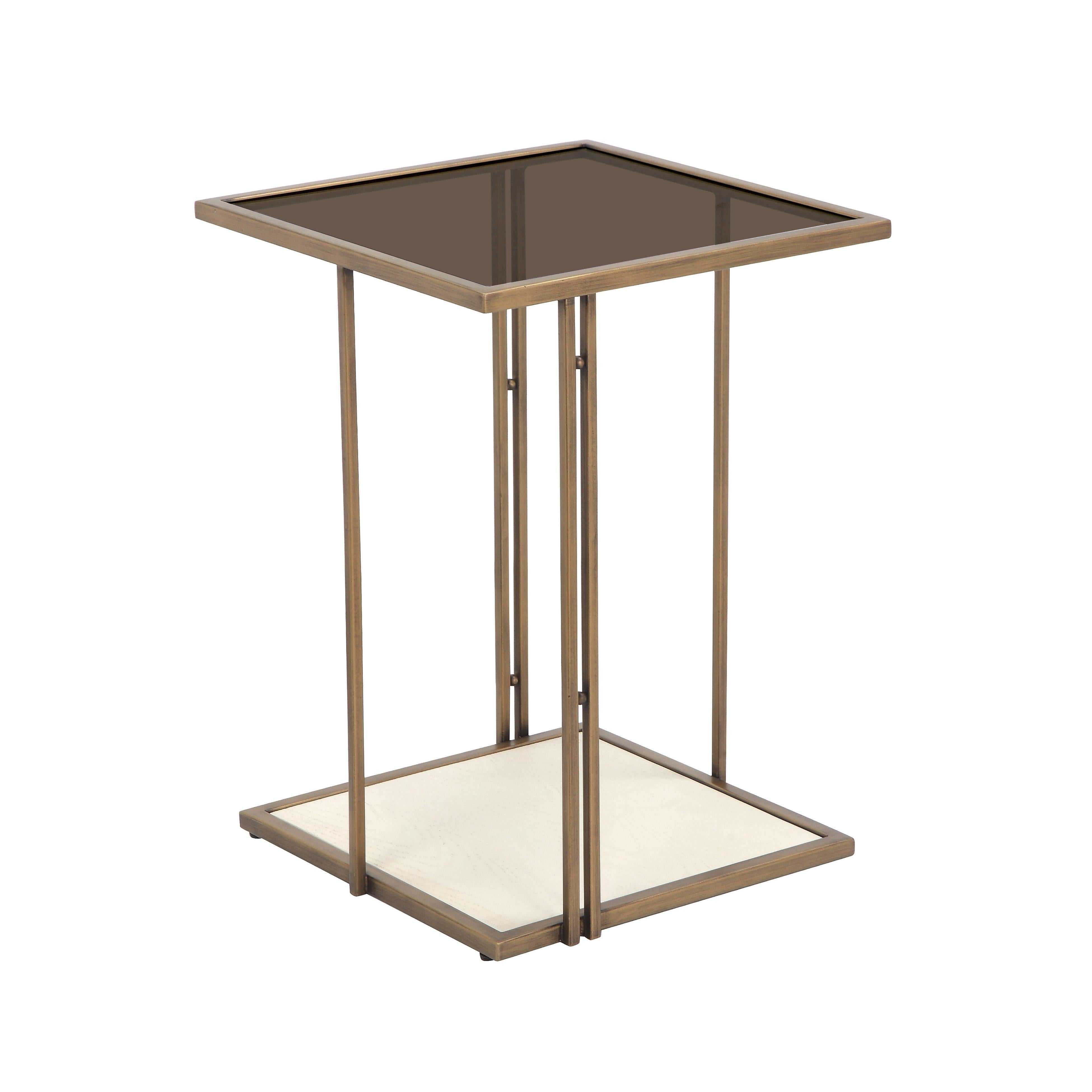 Tov Furniture Side Tables - Emma Cream Ash & Glass Side Table