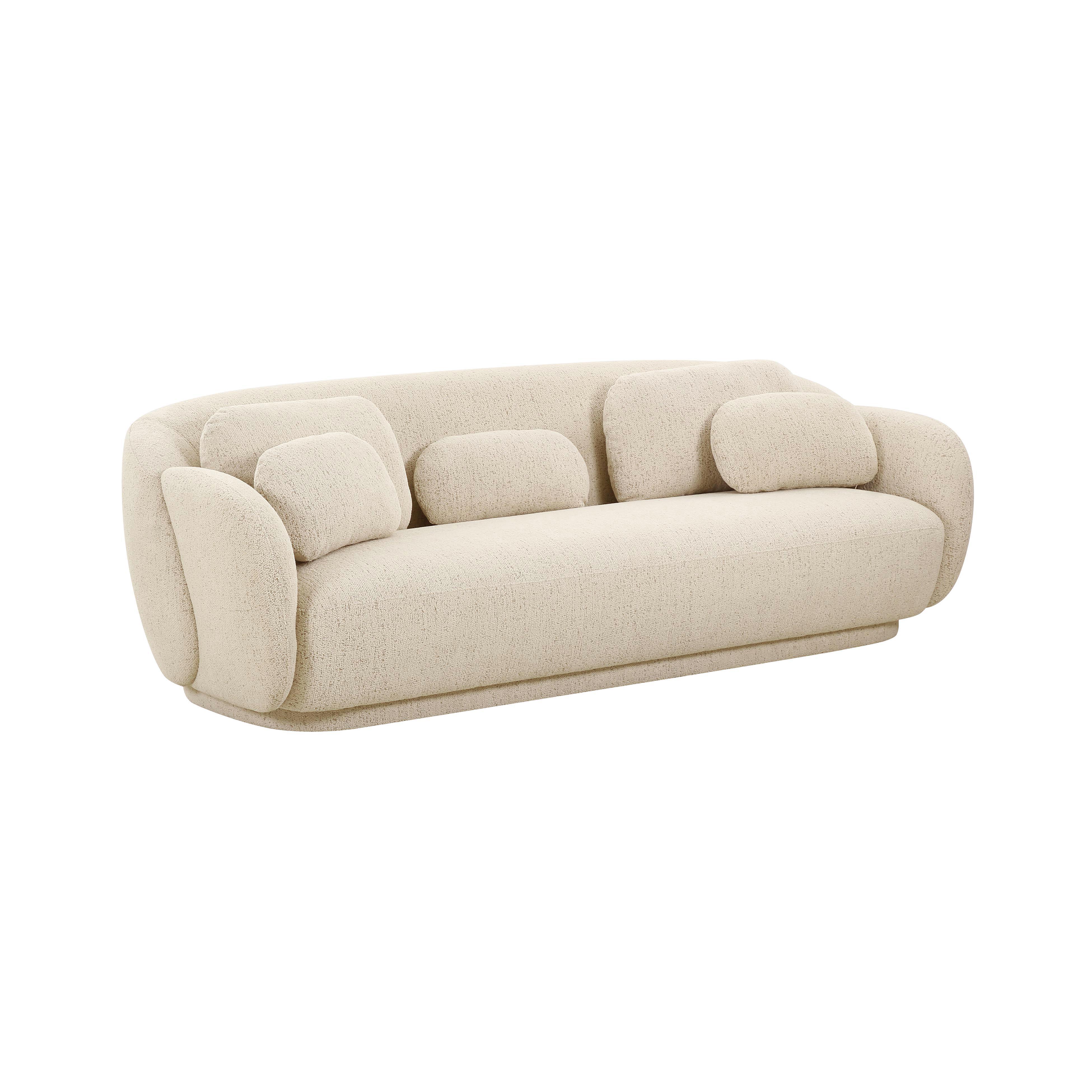 Tov Furniture Sofas - Misty Cream Boucle Sofa