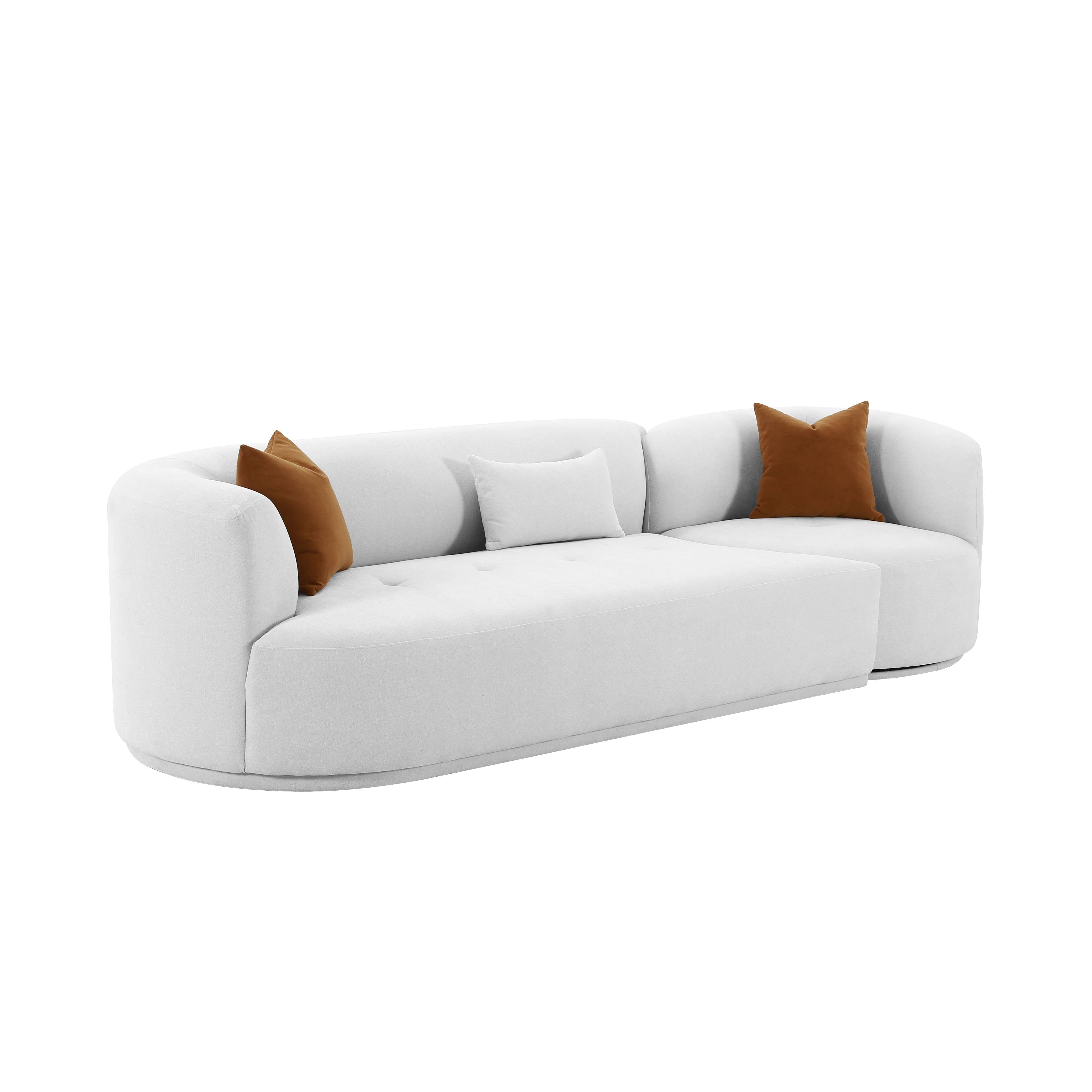 Tov Furniture Sofas - Fickle Grey Velvet 2-Piece Modular LAF Sofa