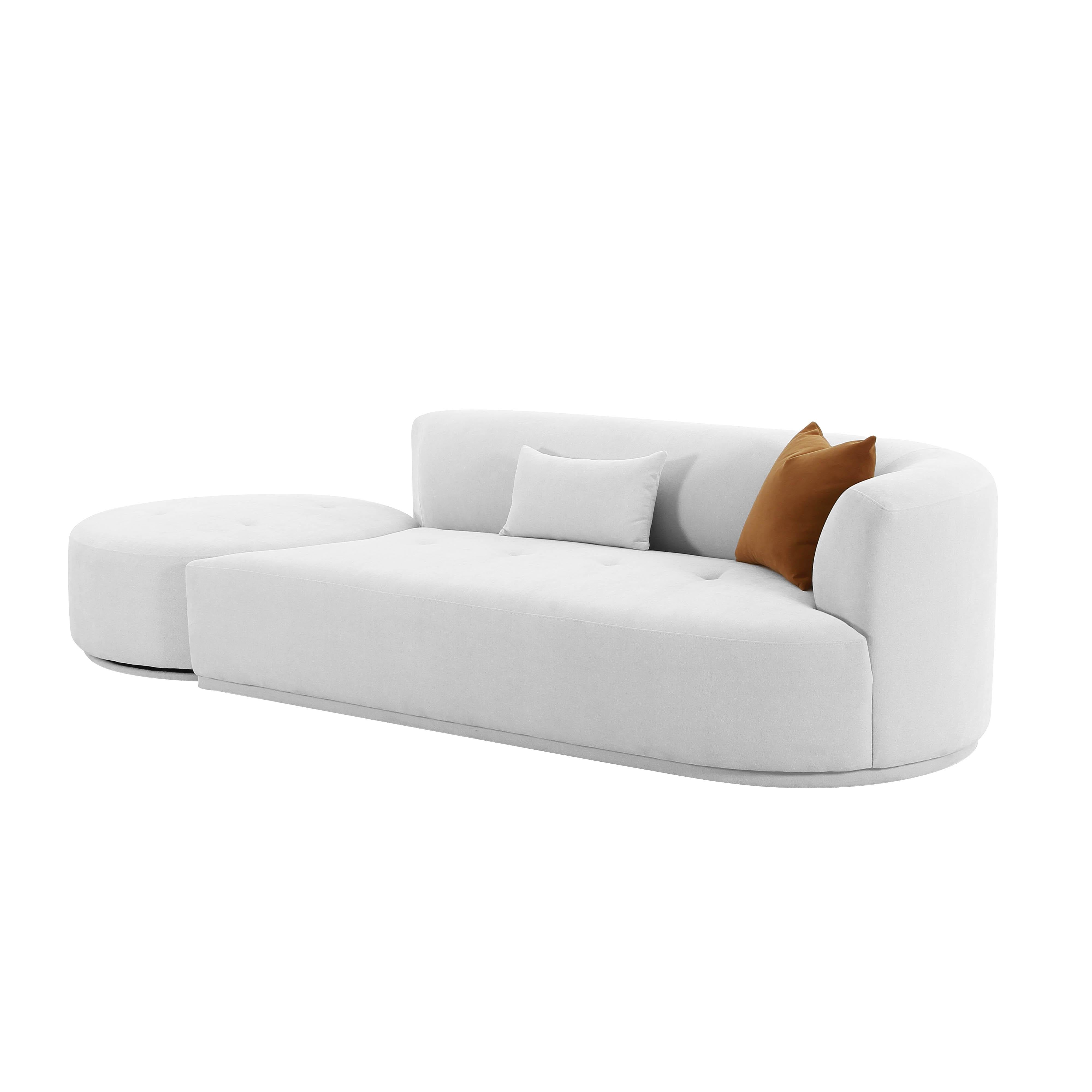 Tov Furniture Sofas - Fickle Grey Velvet 2-Piece Chaise Modular RAF Sofa