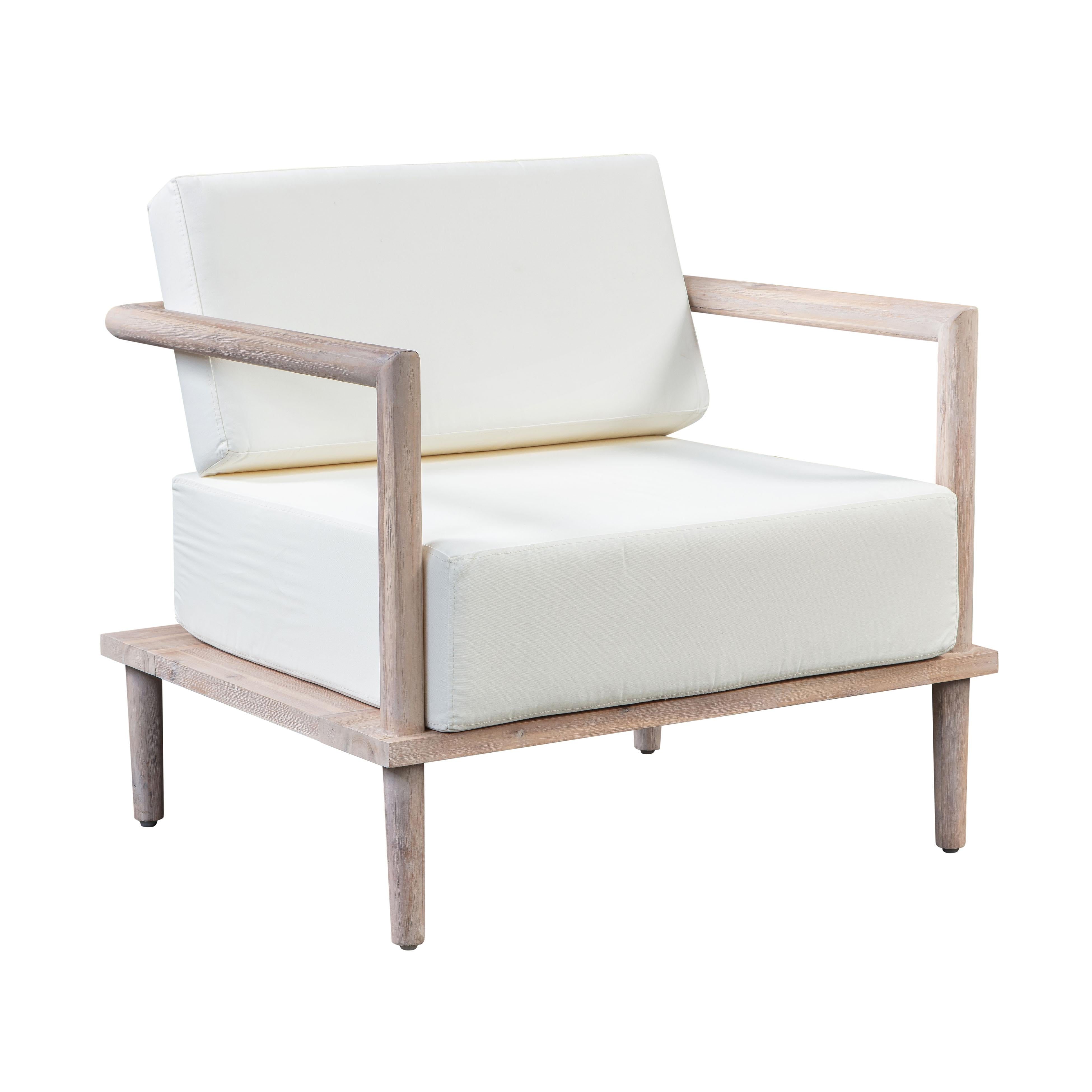Tov Furniture Accent Chairs - Emerson Cream Outdoor Lounge Chair