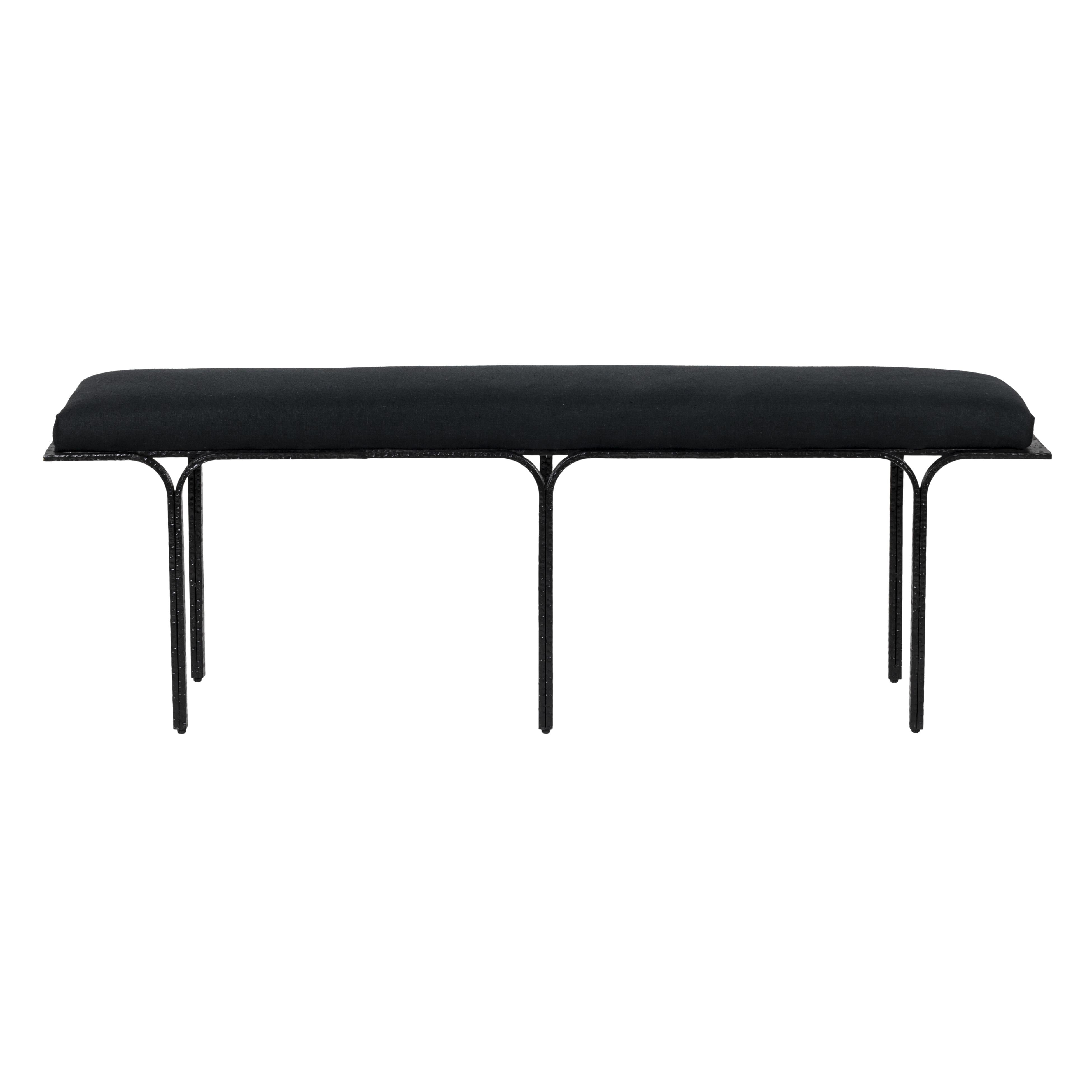 Tov Furniture Benches - Bryn Black Linen Bench
