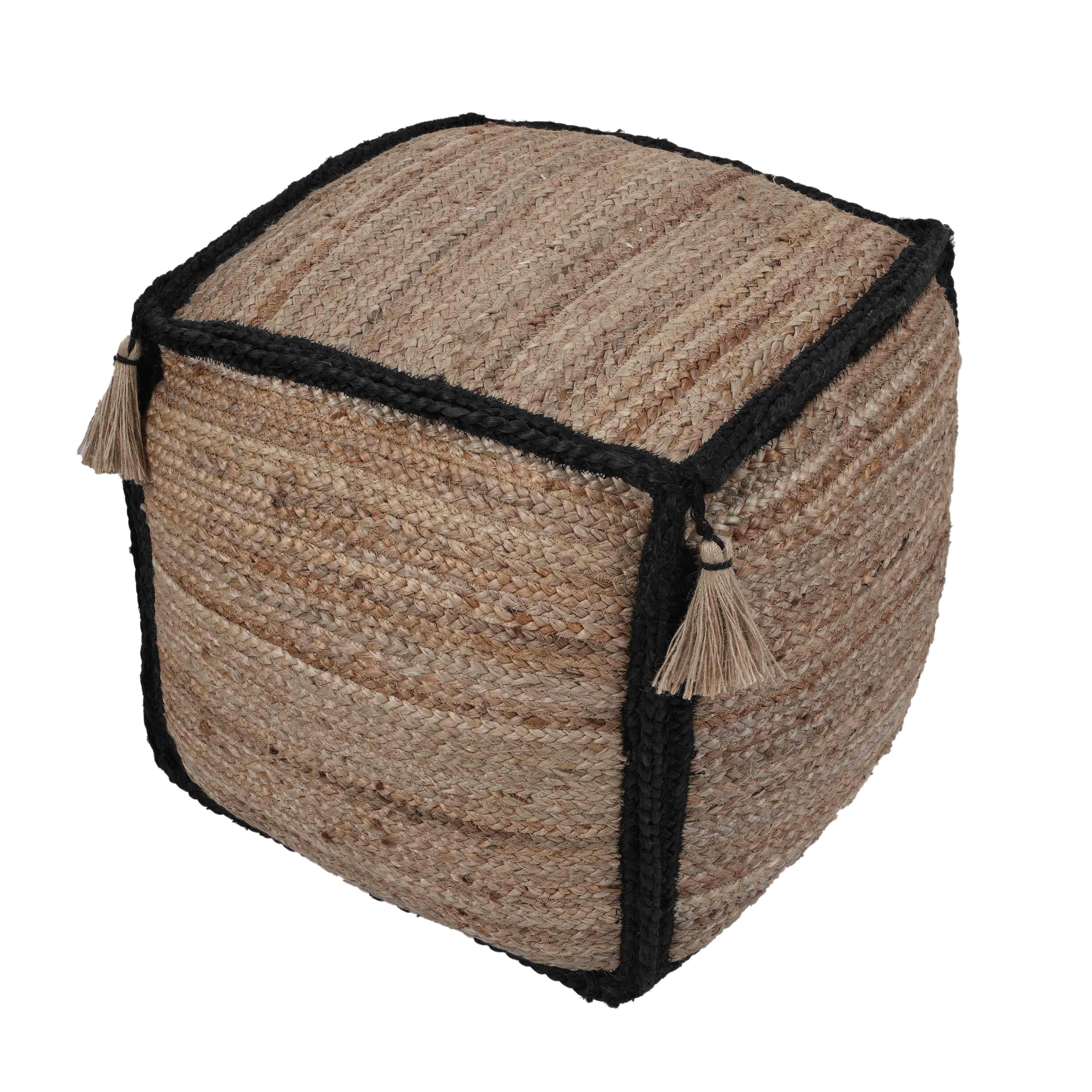 Tov Furniture Ottomans - Briana Braided Pouf