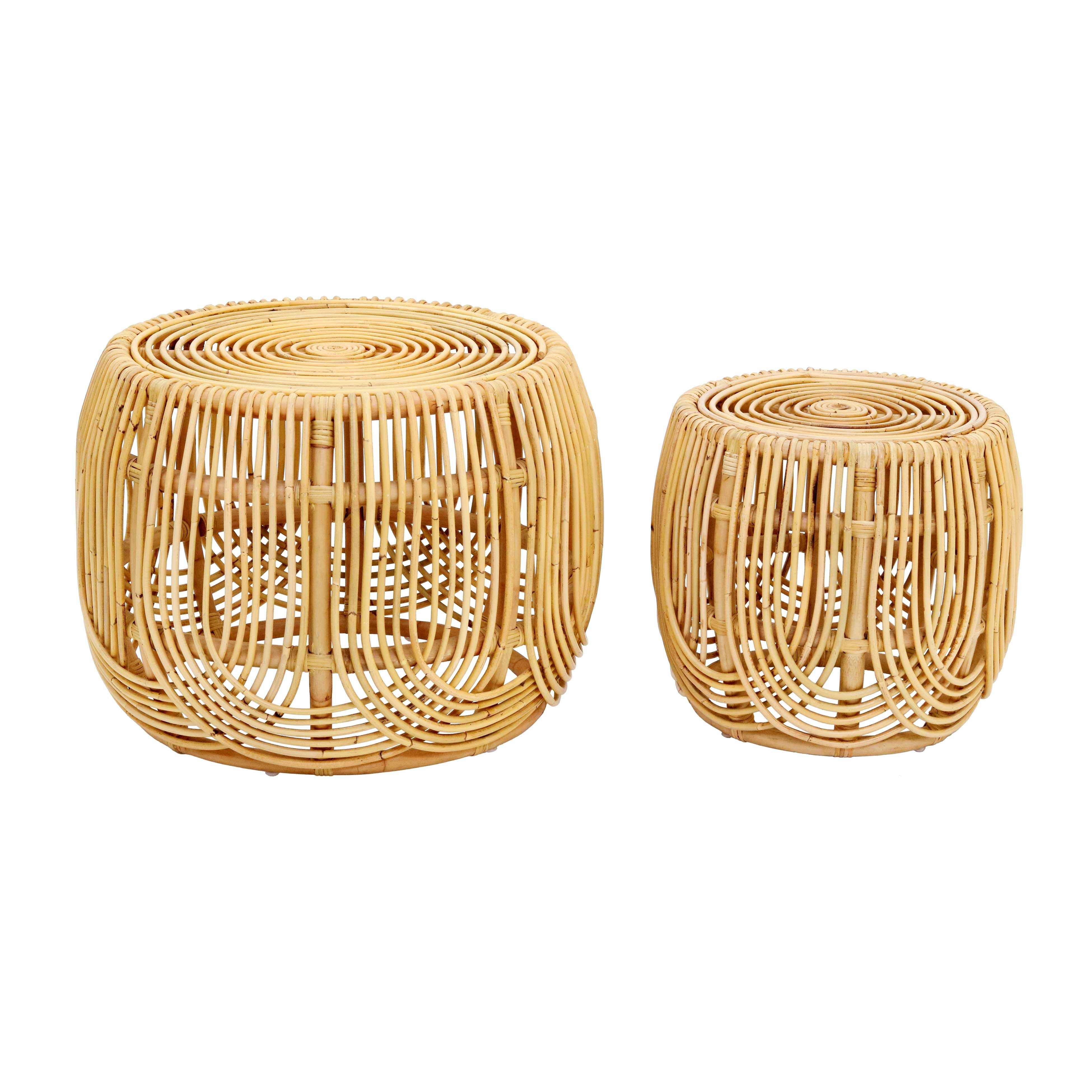 Tov Furniture Coffee Tables - Azrina Rattan Nesting Tables