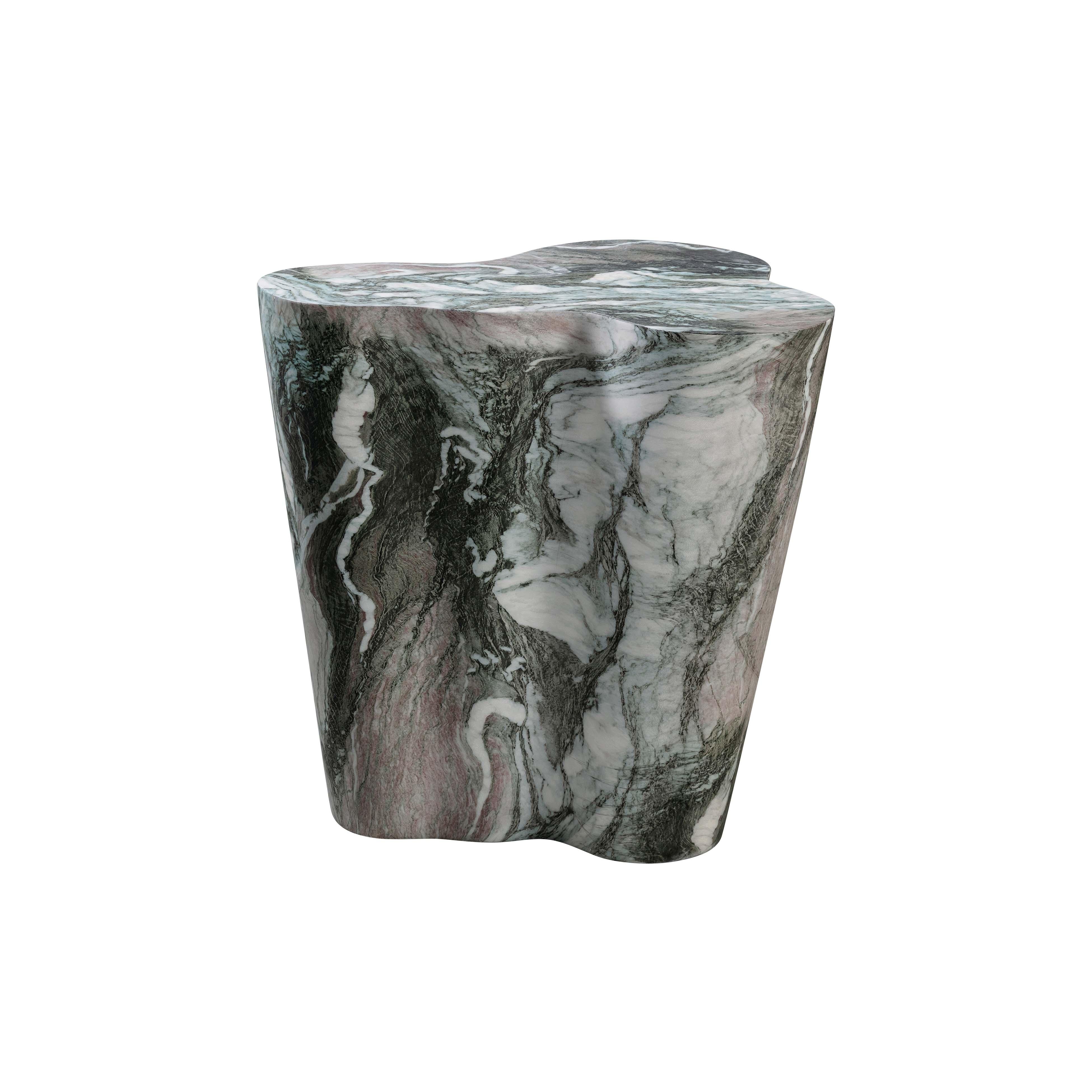 Tov Furniture Side Tables - Slab Grey/Blush Faux Marble Short Side Table