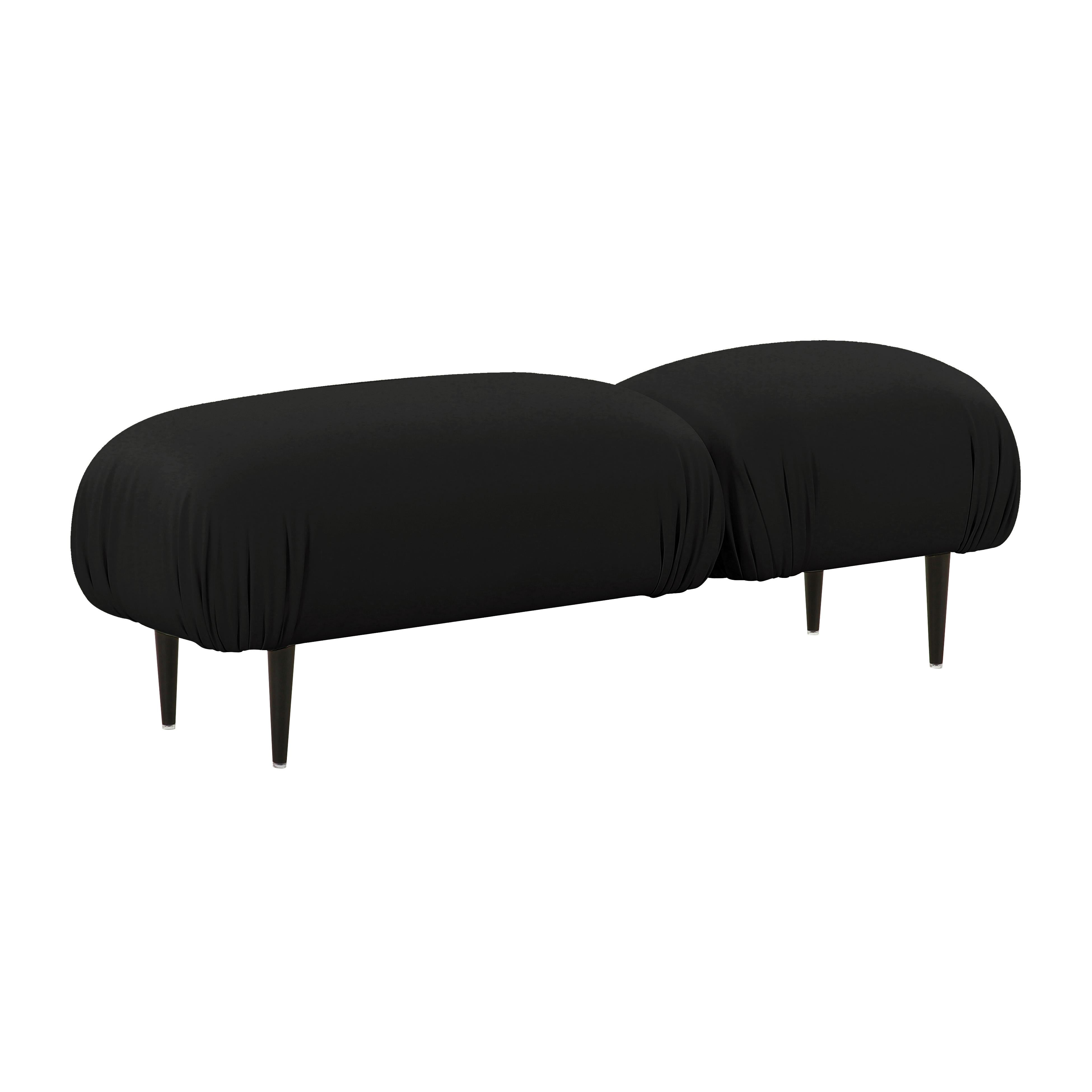 Tov Furniture Benches - Adalynn Black Vegan Leather Bench