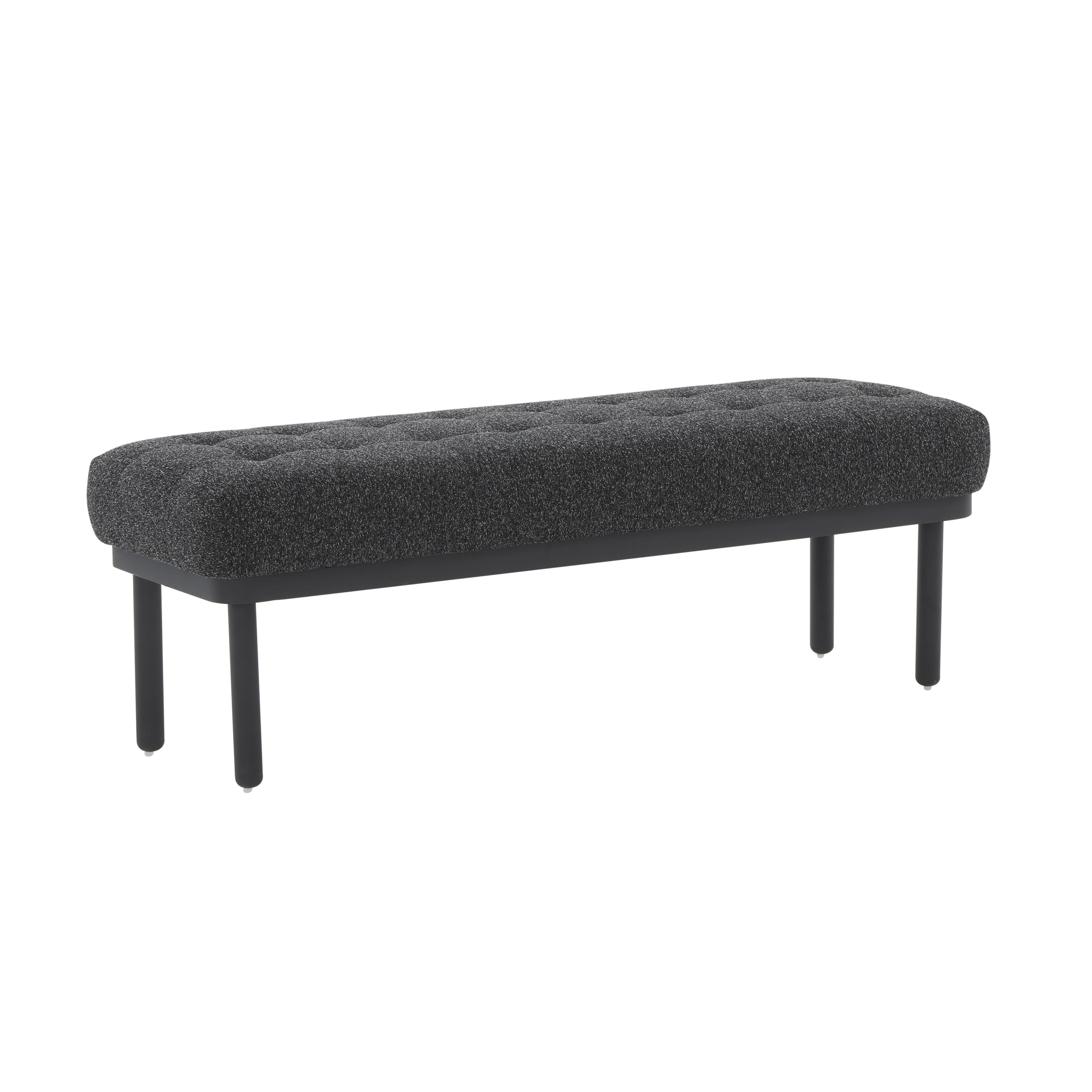 Tov Furniture Benches - Olivia Black Boucle Bench