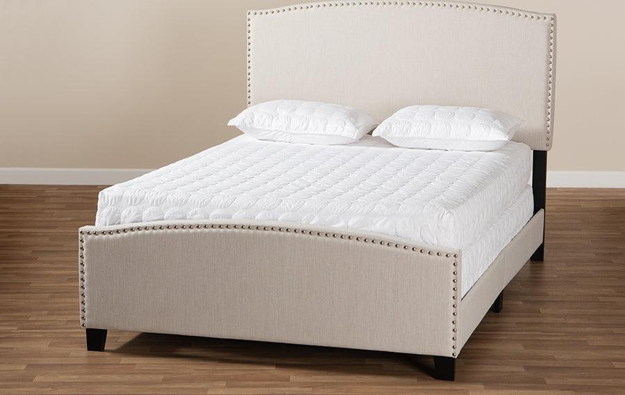 Wholesale Interiors Beds - Morgan Queen Bed Beige & Black