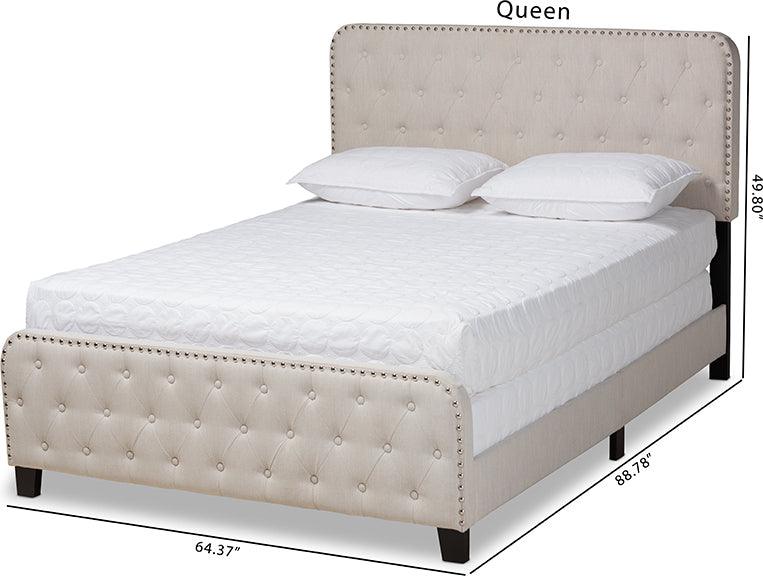 Wholesale Interiors Beds - Annalisa Queen Bed Beige & Black