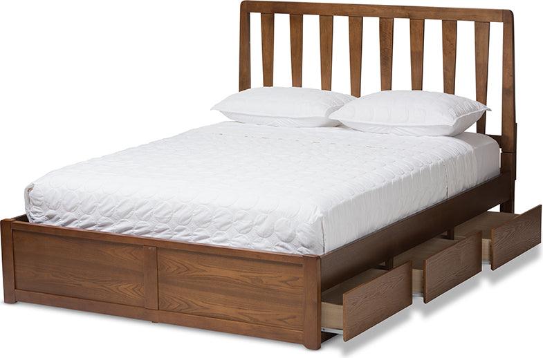 Wholesale Interiors Beds - Raurey King Storage Bed Walnut Brown