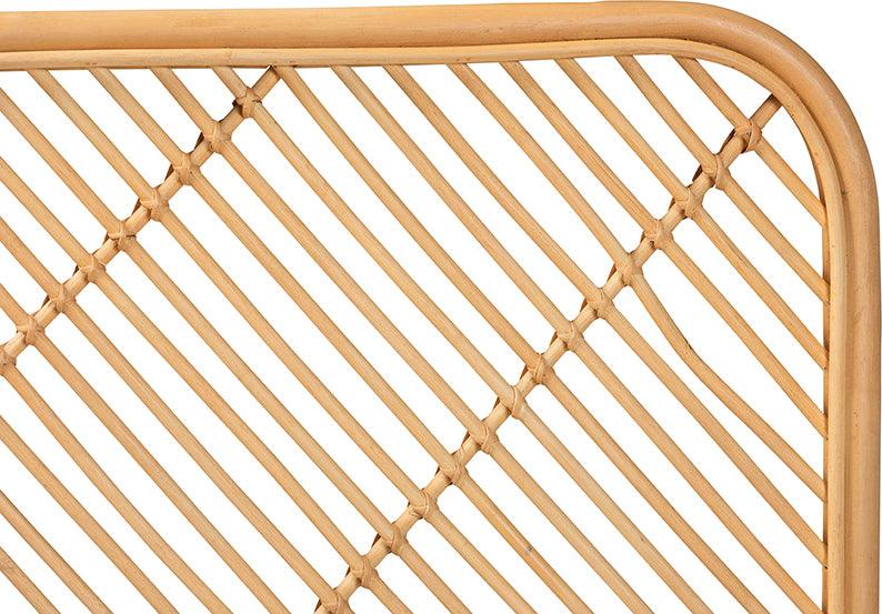 Wholesale Interiors Headboards - Sakina Modern Bohemian Natural Brown Rattan Queen Size Wall-mount Headboard
