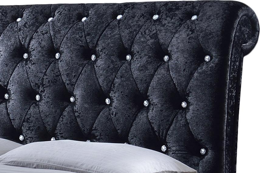 Wholesale Interiors Beds - Castello Queen Bed Black