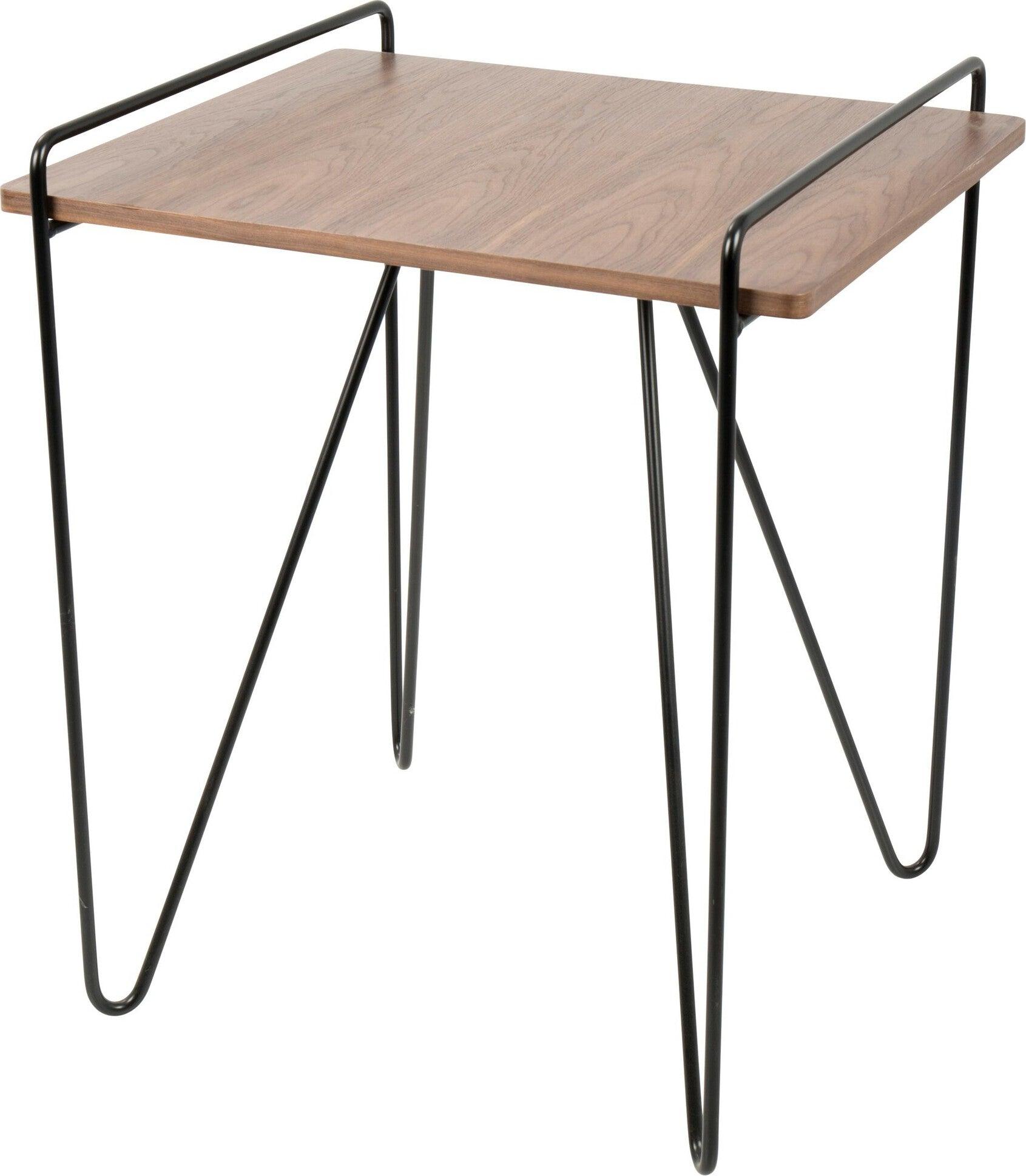 Lumisource Side & End Tables - Loft End Table Walnut & Black