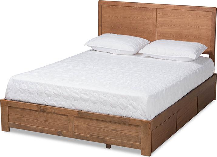 Wholesale Interiors Beds - Aras Queen Storage Bed Ash Walnut