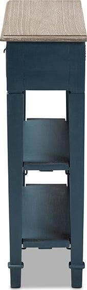 Wholesale Interiors Consoles - Dauphine French Provincial Blue Spruce Fiinished Wood Accent Console Table
