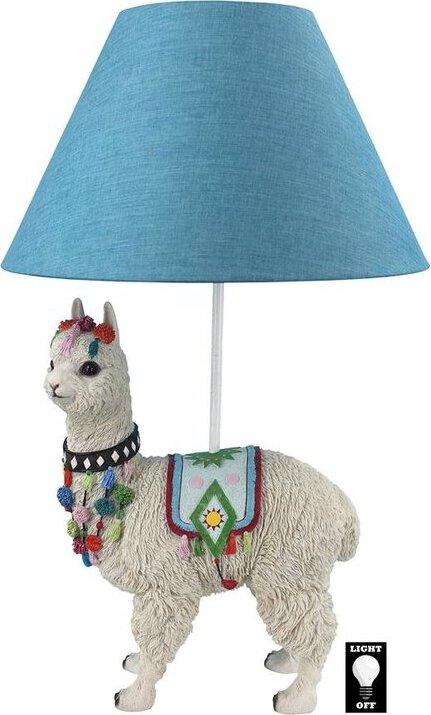 Design Toscano Spooky Decor - Andes Alpaca Of Rainbow Mountain Lamp