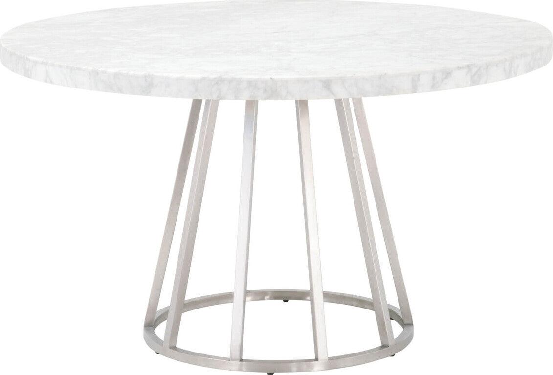 Essentials For Living Dining Tables - Turino Carrera 54 Round Dining Table Base - Brushed Stainless Steel