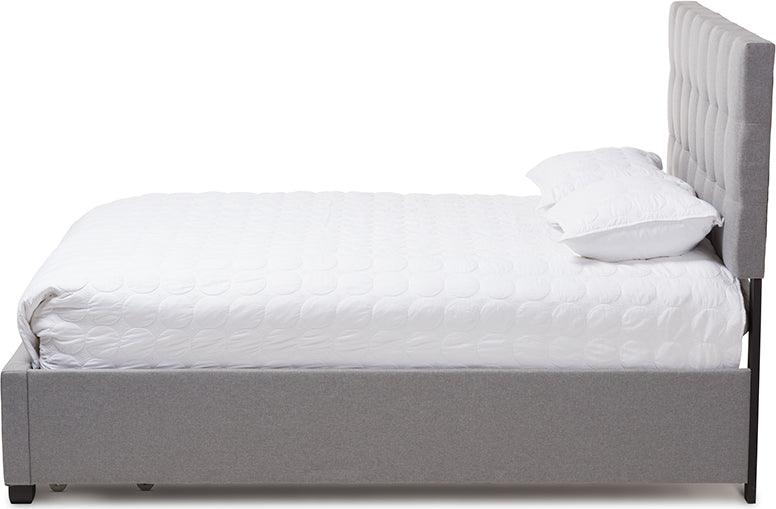 Wholesale Interiors Beds - Tibault Queen Storage Bed Gray
