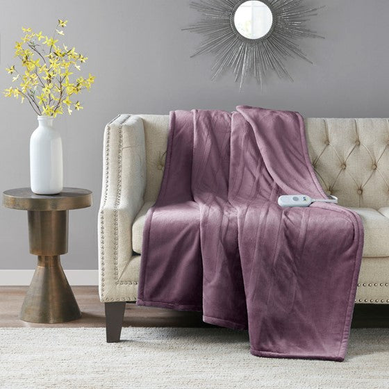 Olliix.com Heated Blankets - Throw Purple