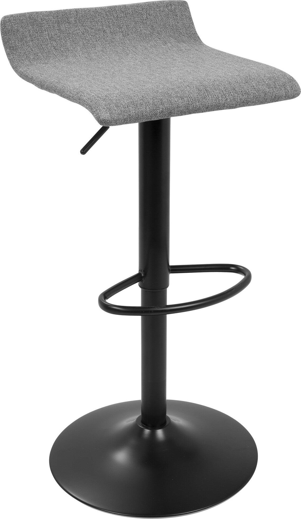 Lumisource Barstools - Ale Barstool - XL (Set of 2) Black & Gray (Set of 2)