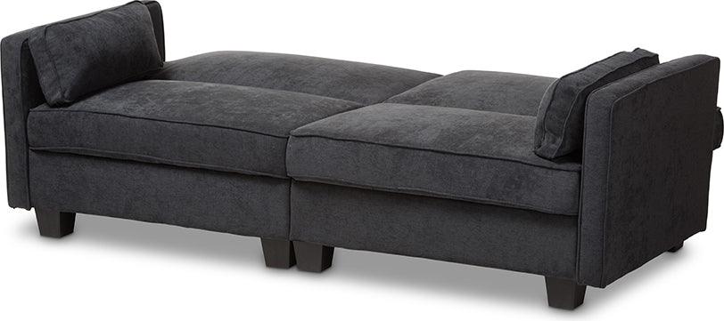 Wholesale Interiors Sleepers & Futons - Felicity Modern And Contemporary Dark Gray Fabric Upholstered Sleeper Sofa