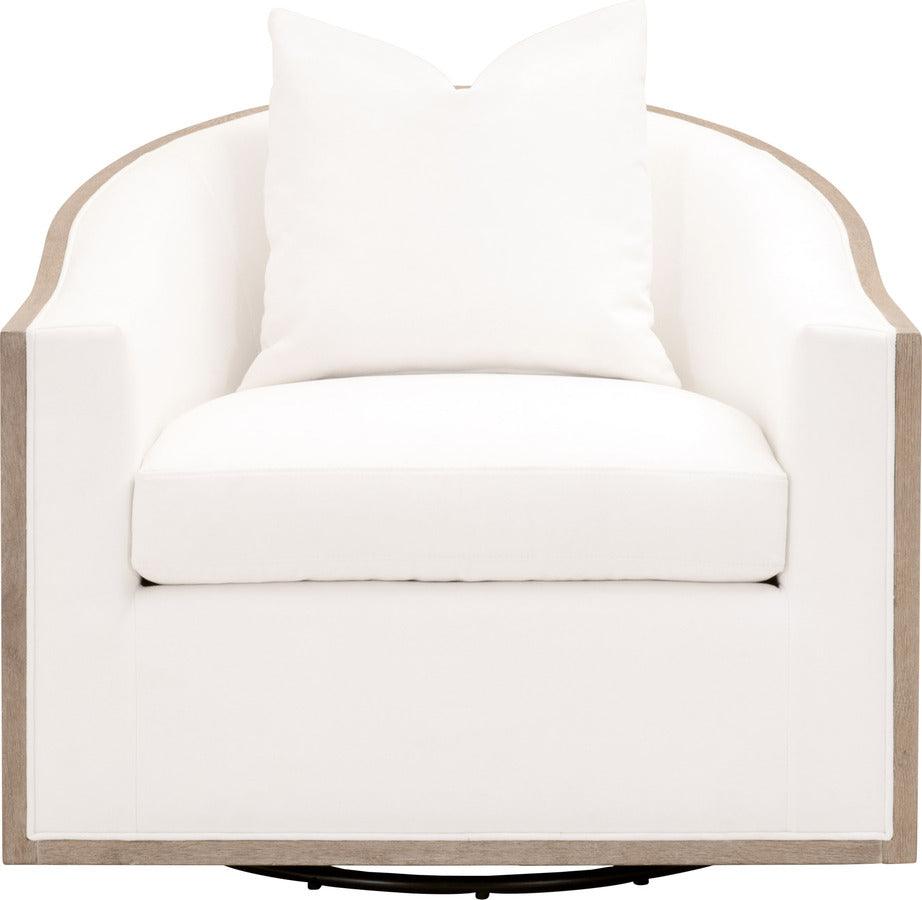 Essentials For Living Accent Chairs - Paxton Swivel Club Chair Natural Gray