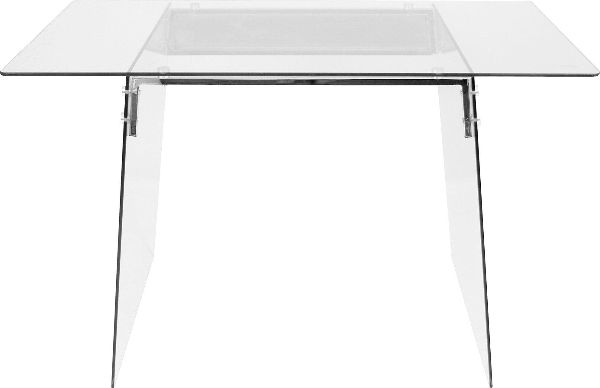 Lumisource Desks - Glacier Office Desk Clear & Chrome