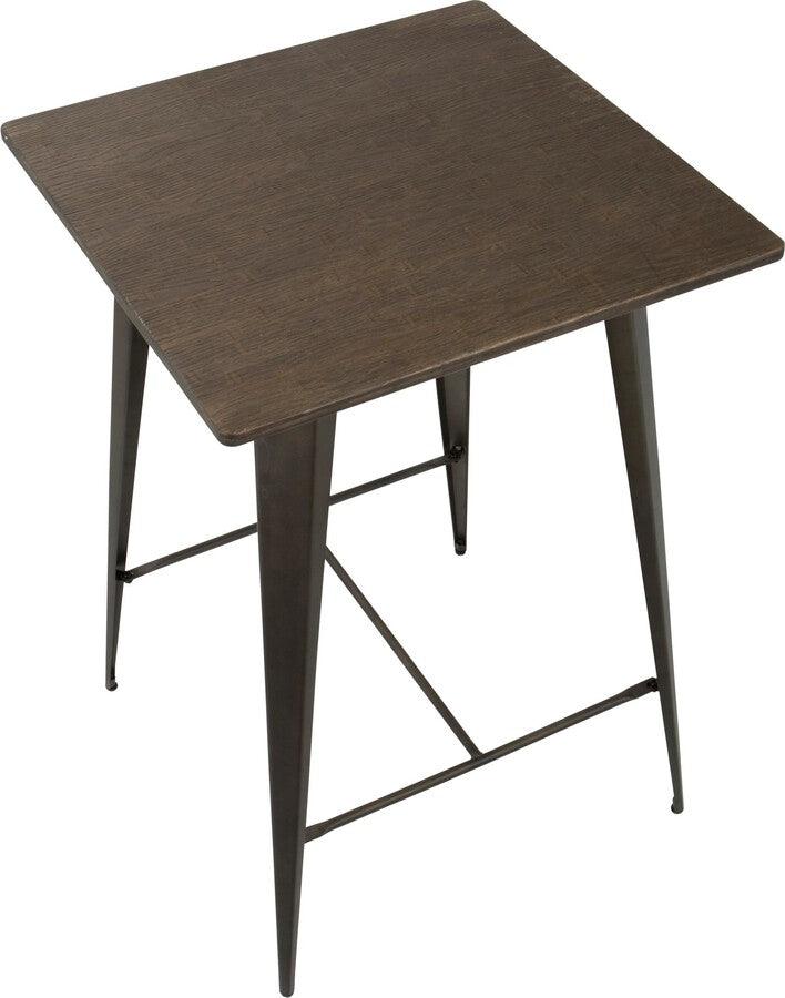 Lumisource Bar Tables - Oregon Industrial Table in Antique and Espresso LumiSource