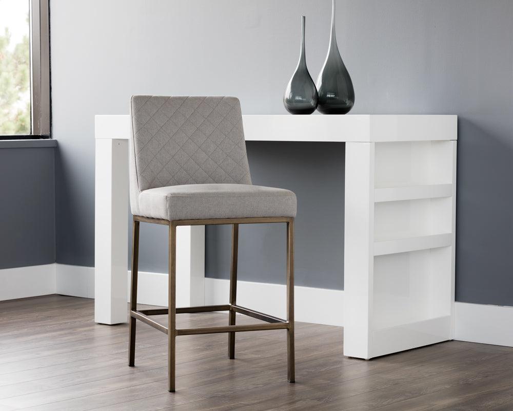 SUNPAN Barstools - Leighland Counter Stool - Light Grey